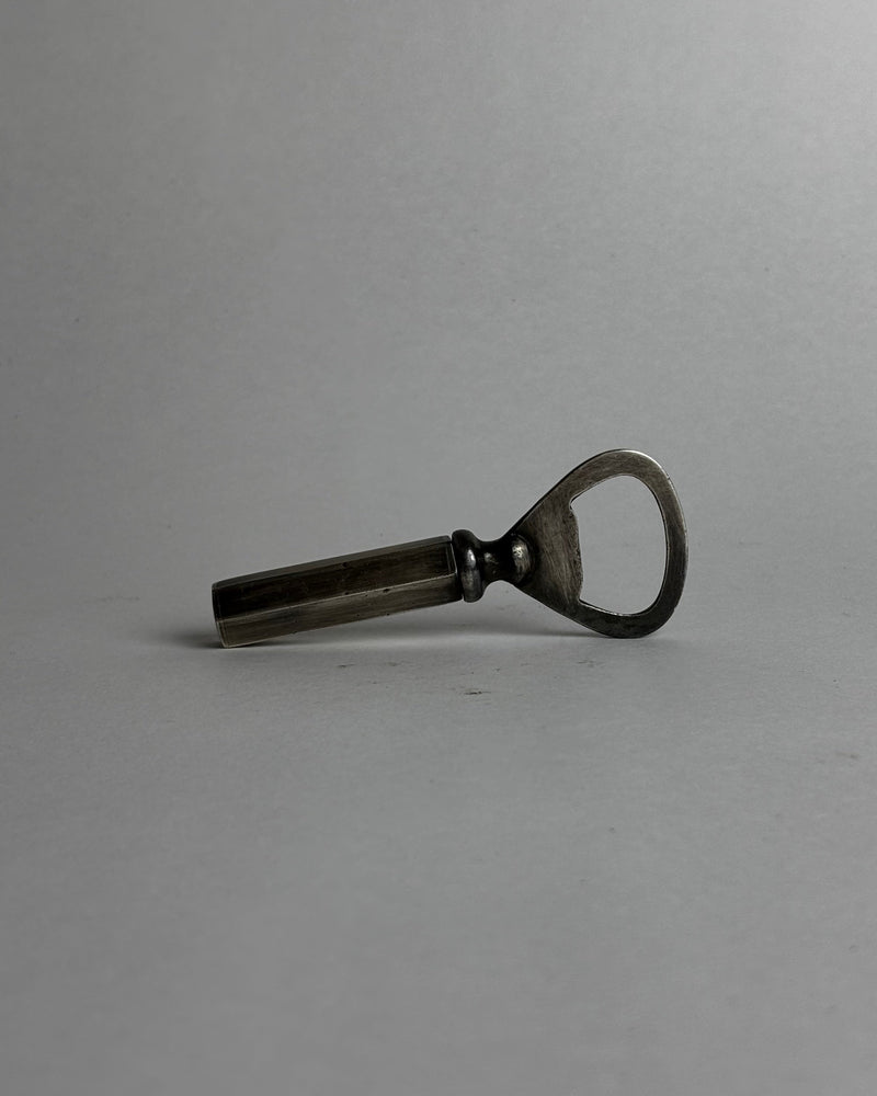Sterling Silver Cork Screw and Bottle Opener — detail view
