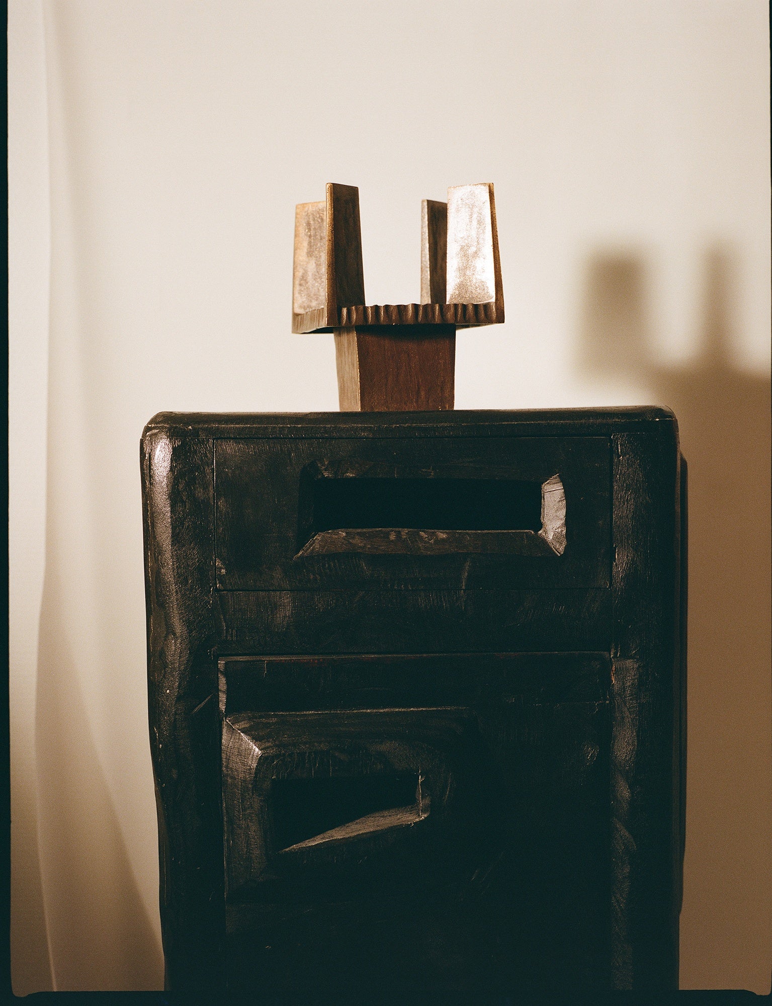 Vintage French Bronze Mid-Century Candle Holder Circa 1950