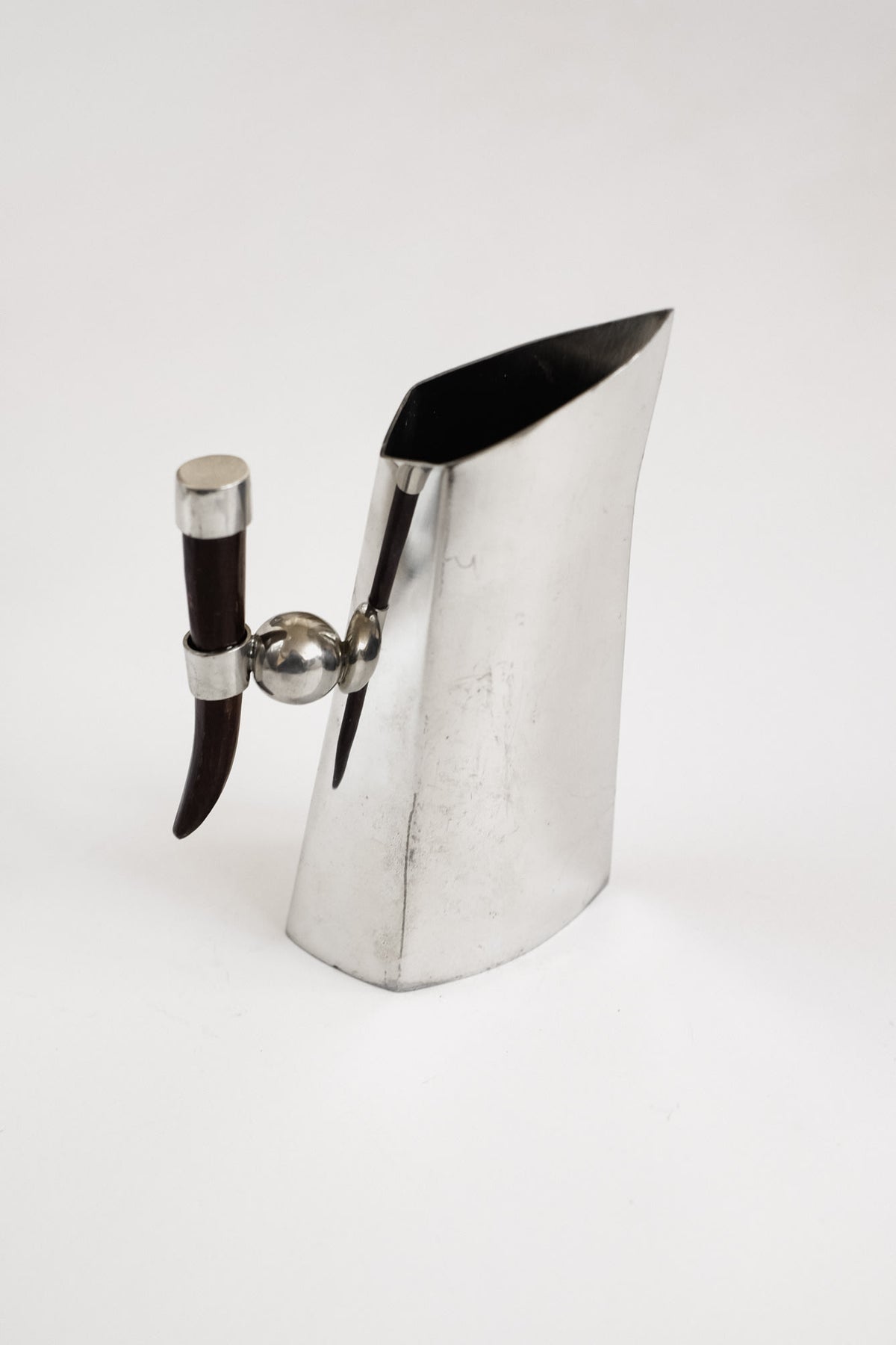 Vintage Mid-Century Schohaus Bolivian Pewter Pitcher — alternate view