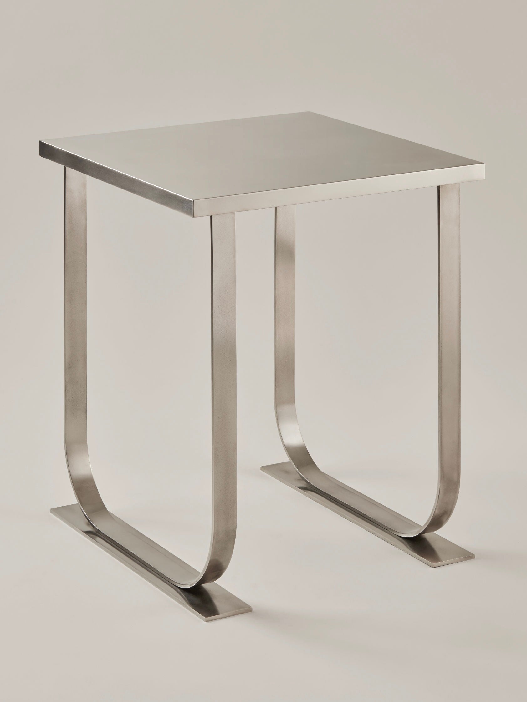 Serge Side Table, stainless steel by HAUVETTE & MADANI | The Oblist — modern stainless steel design