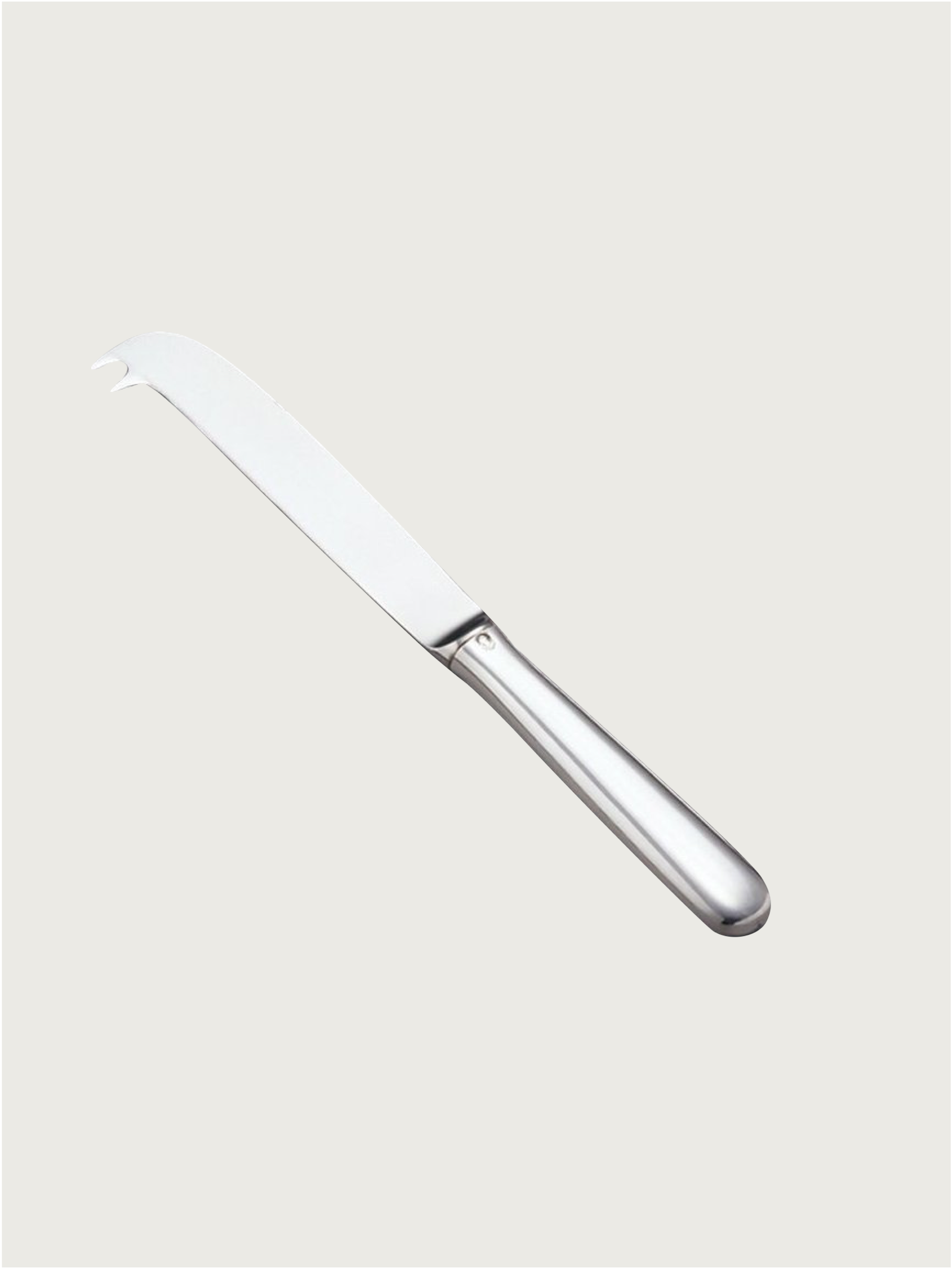 Silver-plated and beech wood Set — top view of serving knife