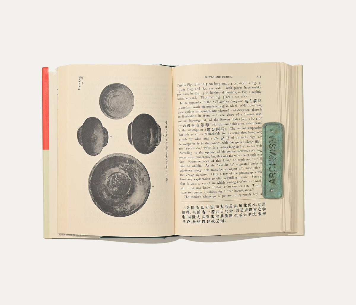 Chinese Pottery of the Han Dynasty, Berthold Laufer, 1970 Art Book — lifestyle setting