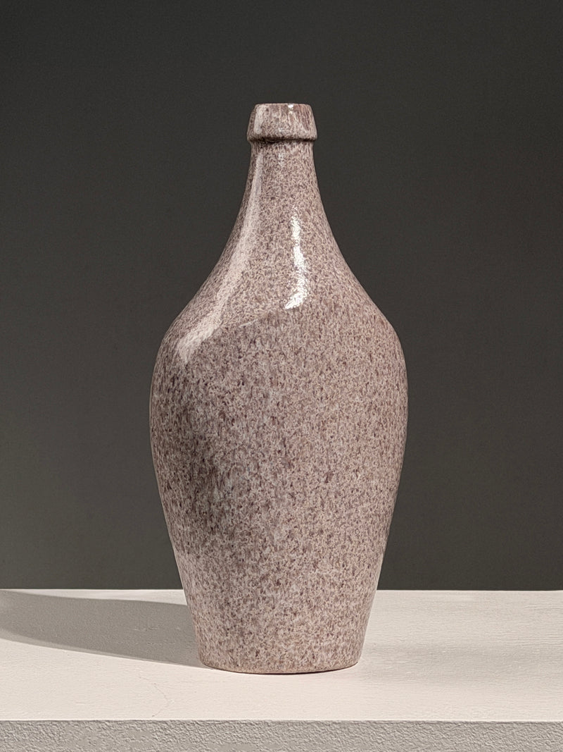Elegant Bottle by the Accolay, France, circa 1970 — close-up of textured ceramic surface