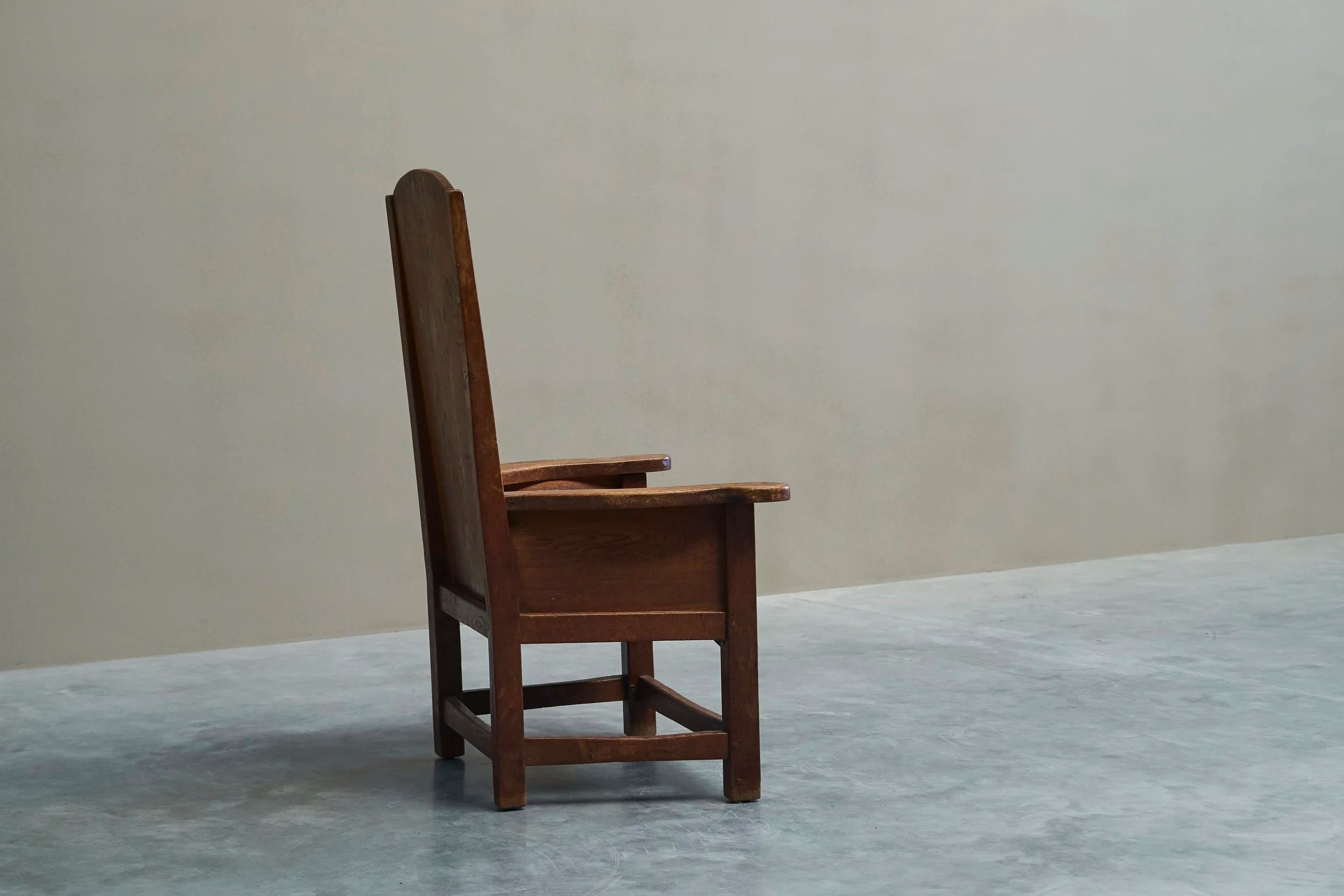 Wonderful Antique Armchair in Solid Oak Europe 19th Century — view 9