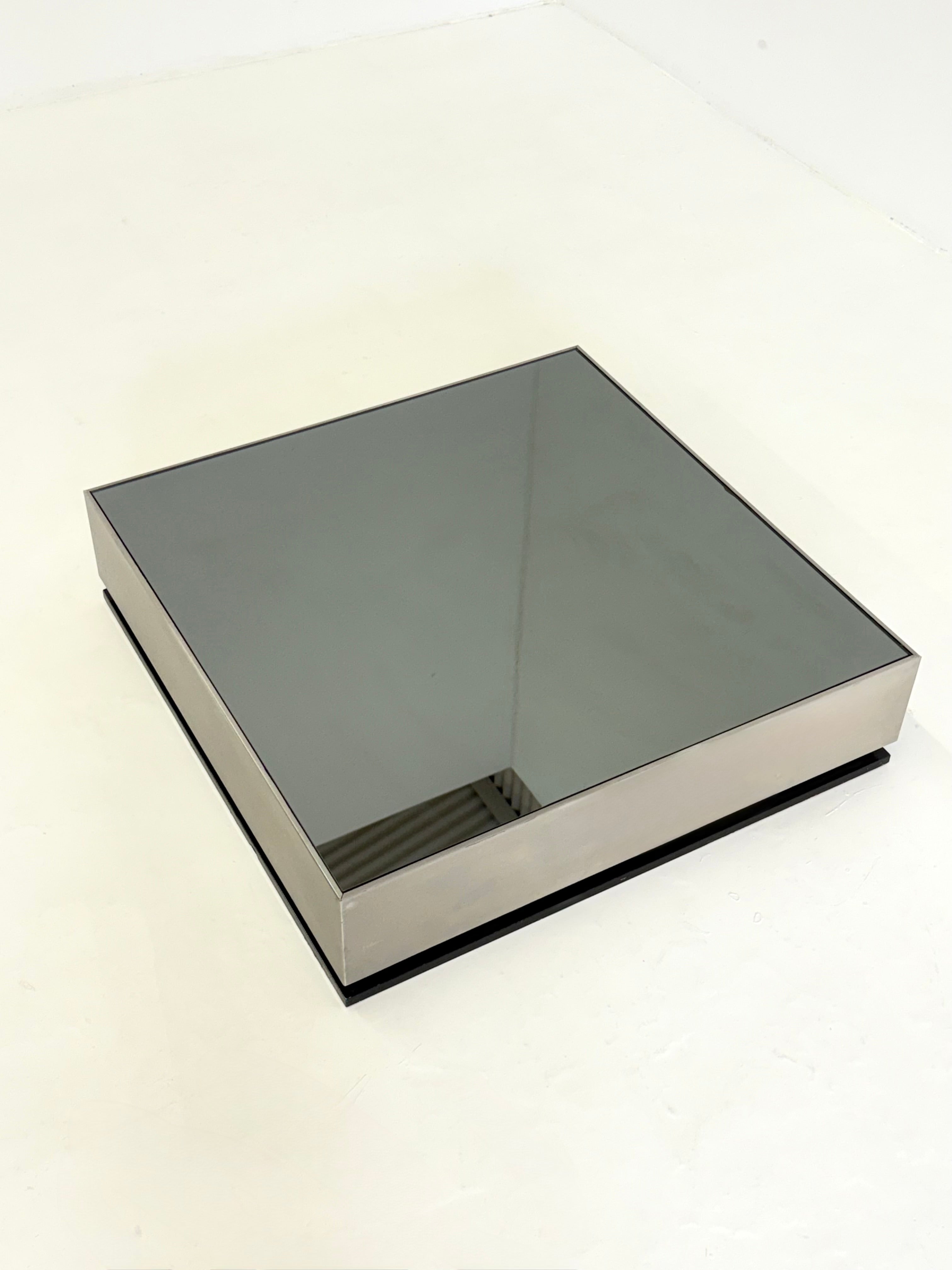 Giovanni Ausenda coffee table NY FORM mirror glass — lifestyle setting