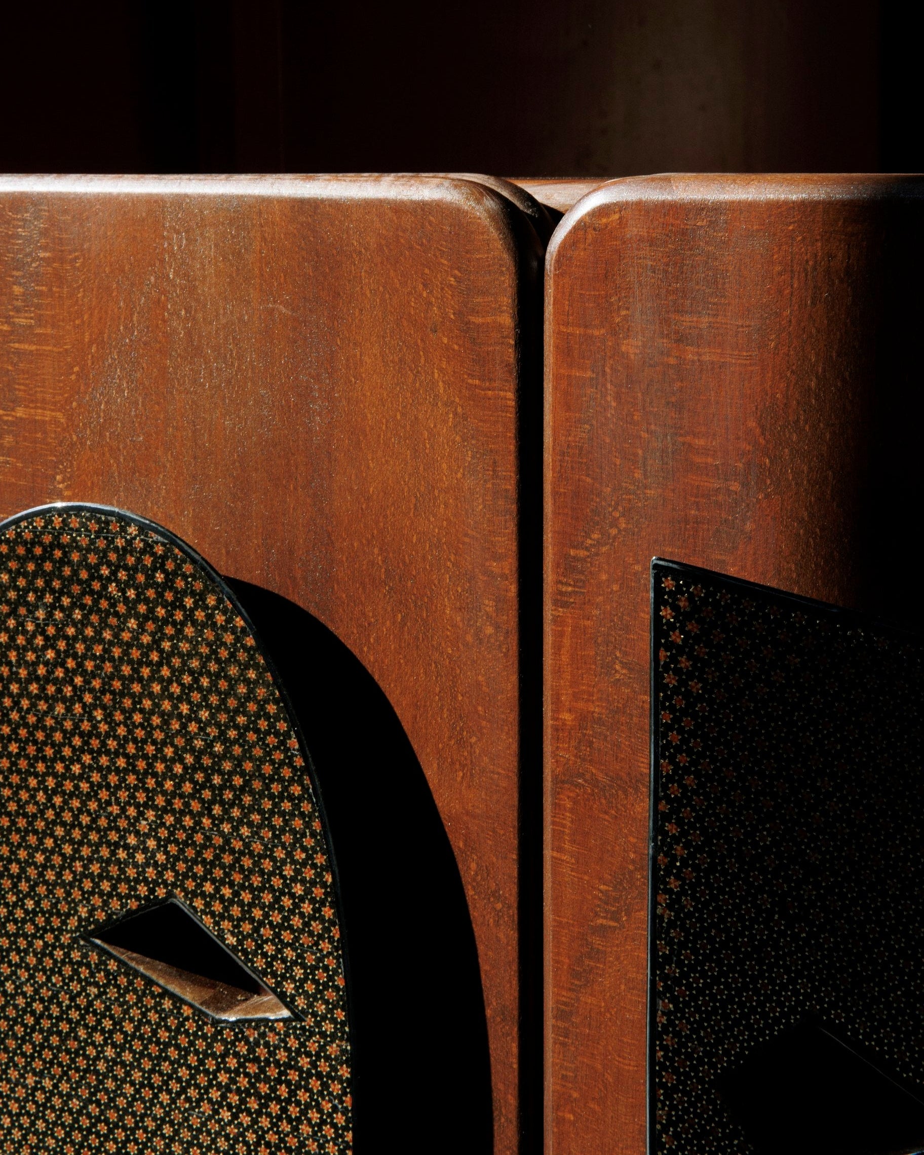 Wood and Khatam and Walnut Sideboard/Cabinet - MA Credenza Contemporary Style