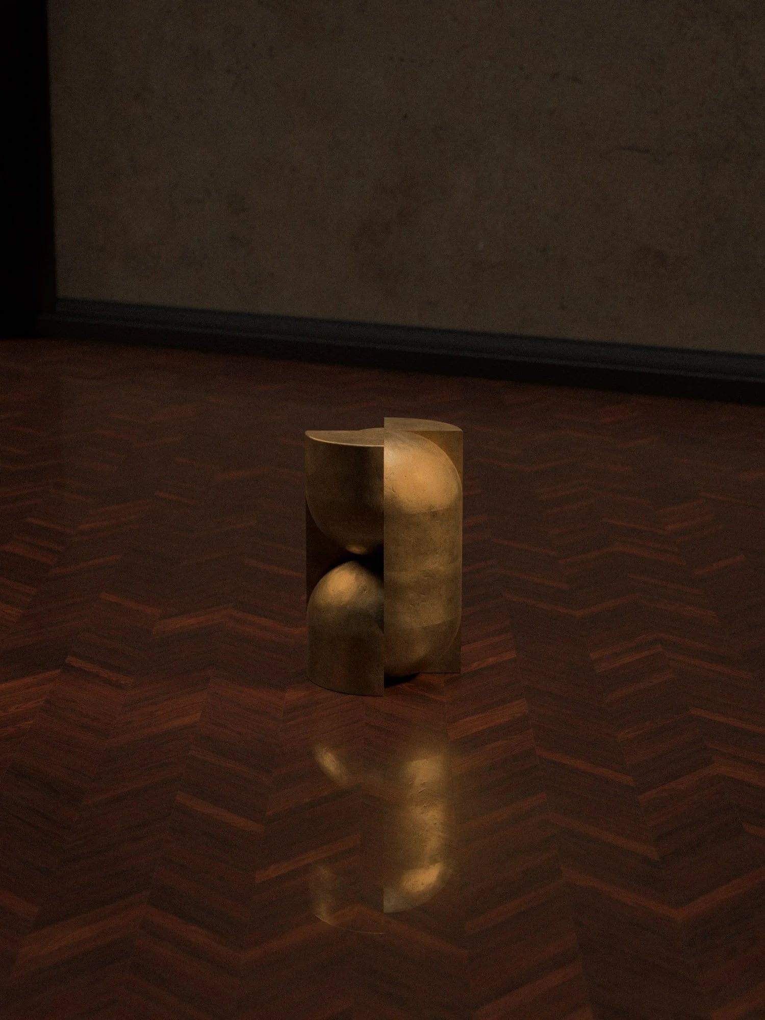 Capsule Pedestal by Studio Brocky - Space-age Sculpture in Cast Brass by Studio Brocky | The Oblist