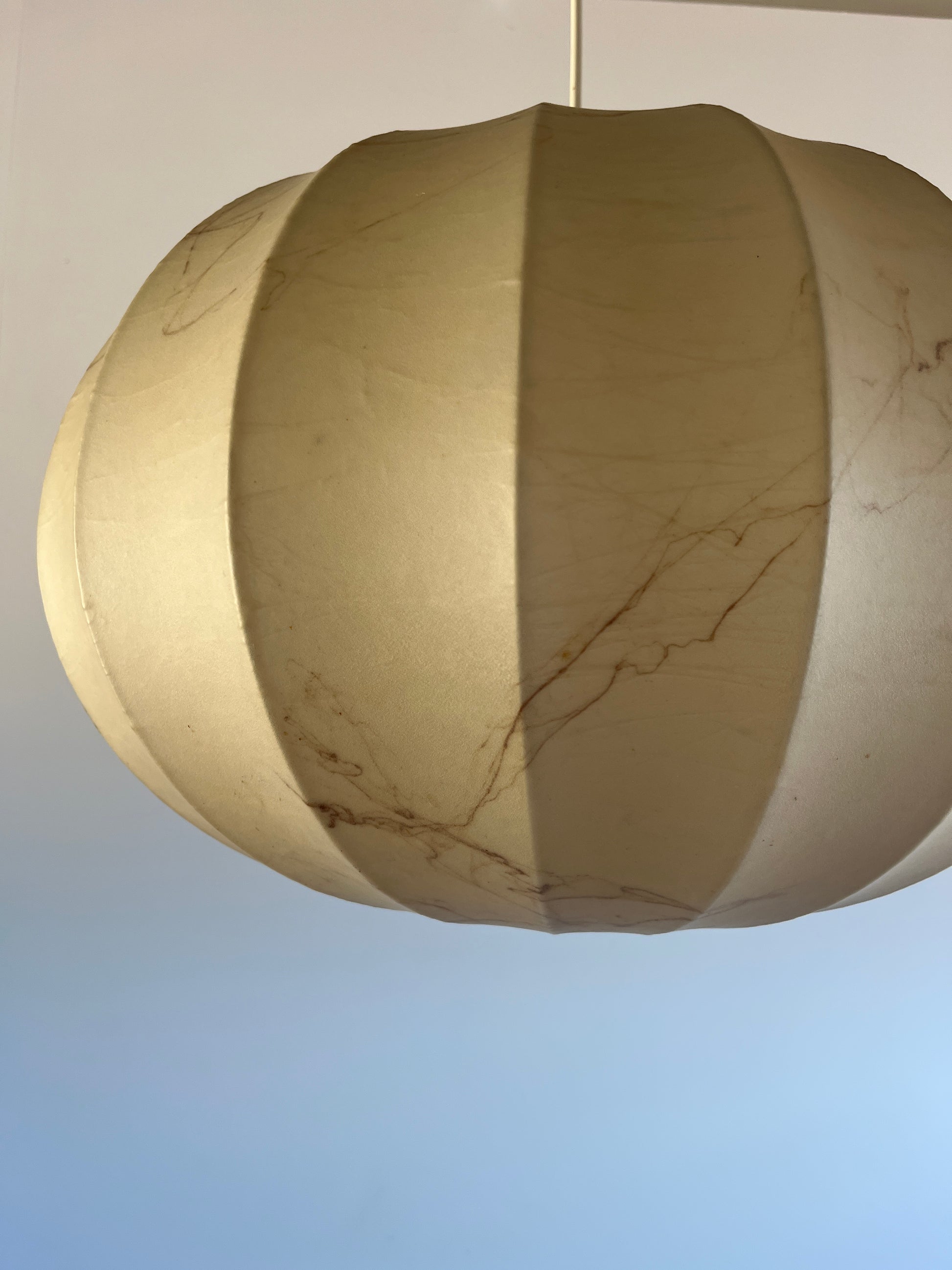 Large Cocoon Pendant Light by Achille Castiglioni for Flos, 1960s — side angle