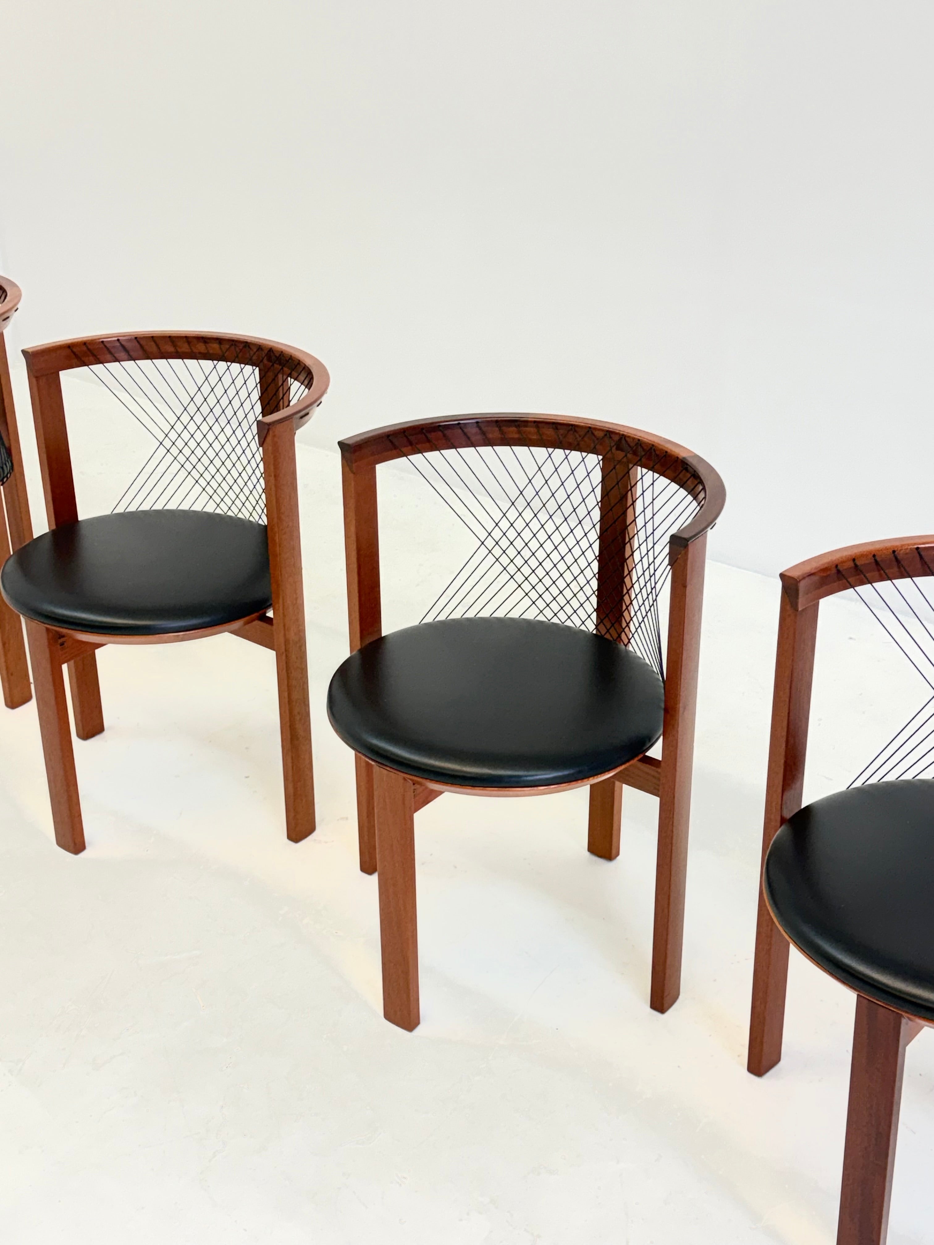 Set of Tranekær String chairs by Niels Jørgen Haugesen — view 9