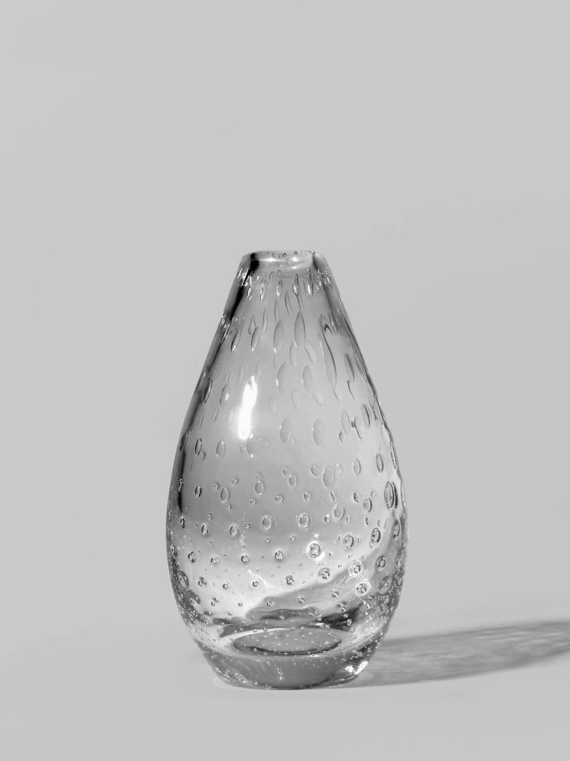Hirschberg Crystal Teardrop Bubbles Vase, 1960, Germany by Vintage Stories | The Oblist
