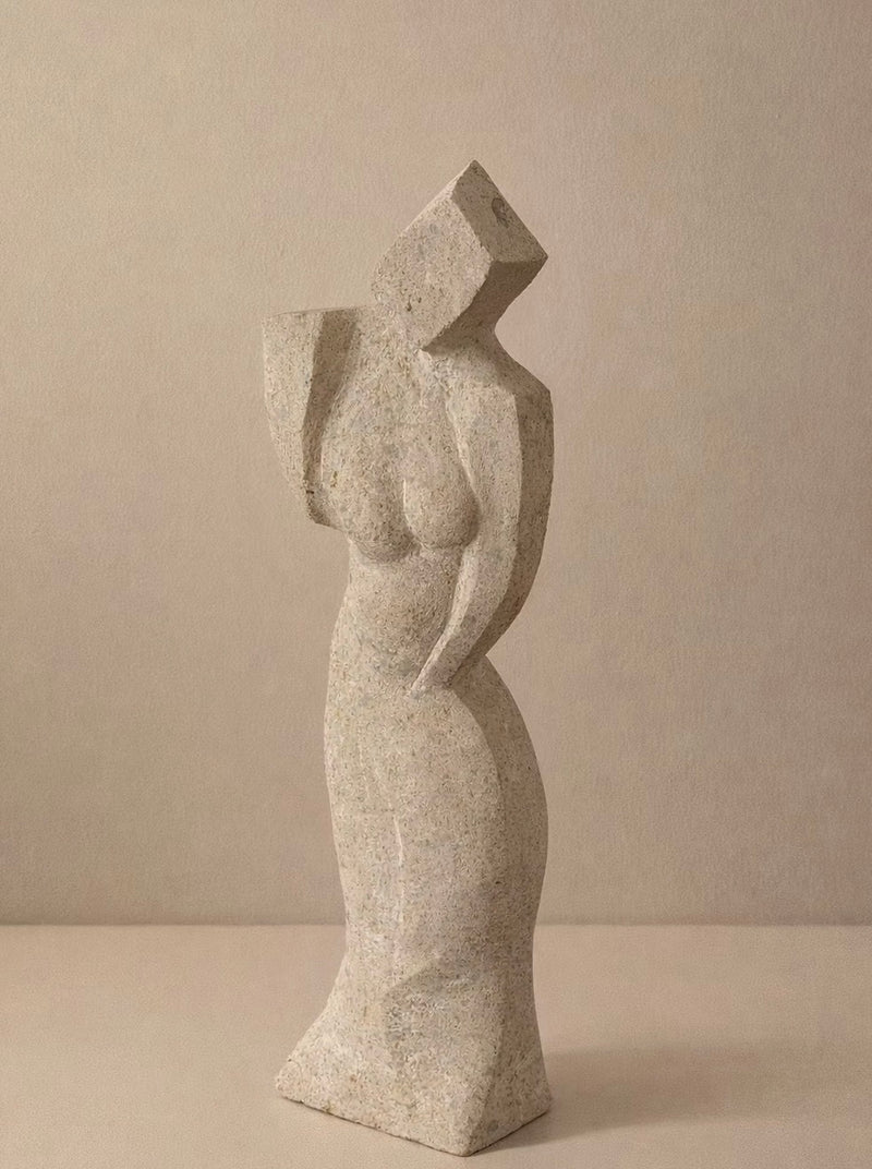 Cubist Silhouette by Les Objets Amsterdam | The Oblist — stone sculpture, modern design