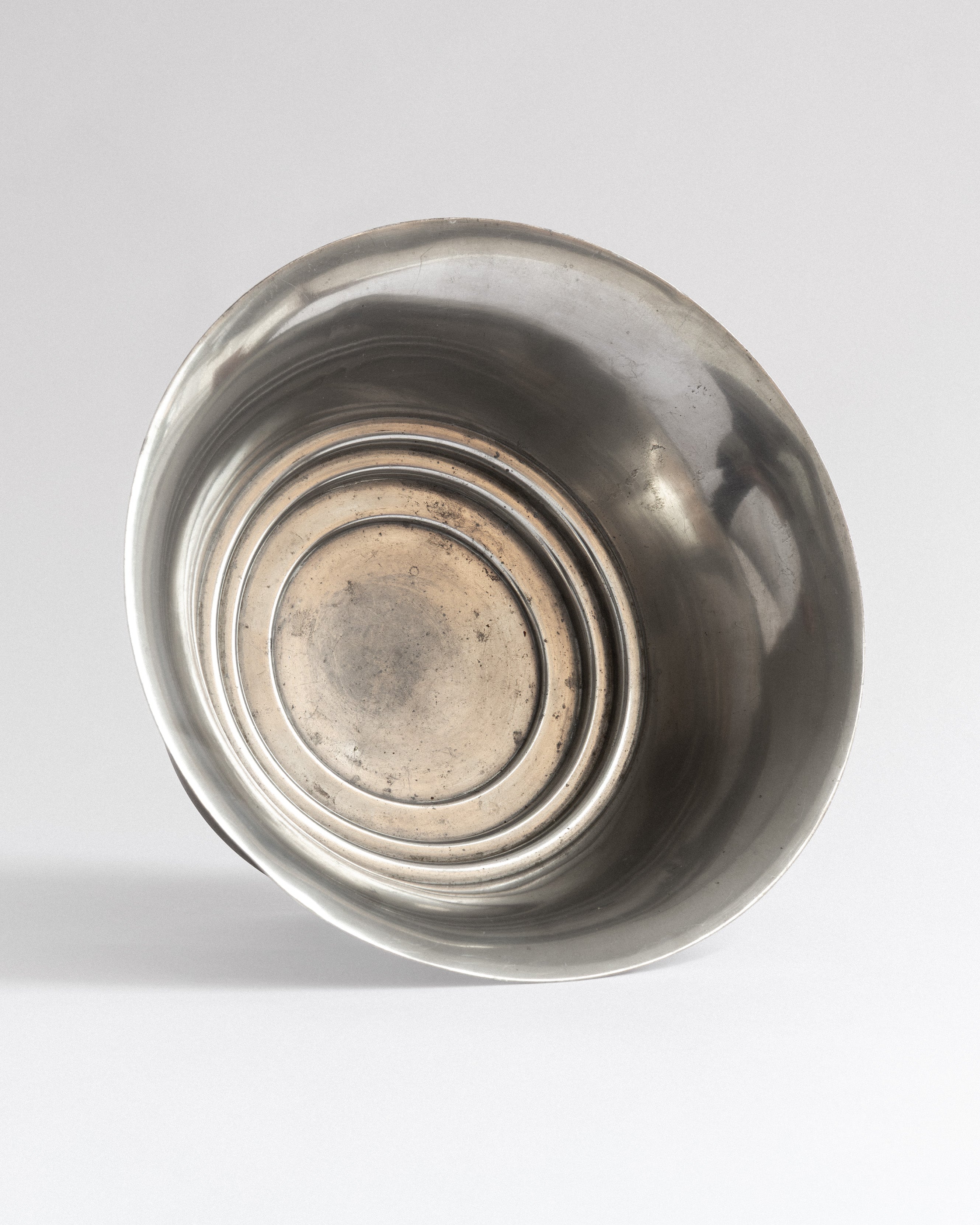 Pewter Centerpiece Bowl on Foot, Art Deco, Sweden, 1930s — alternate view