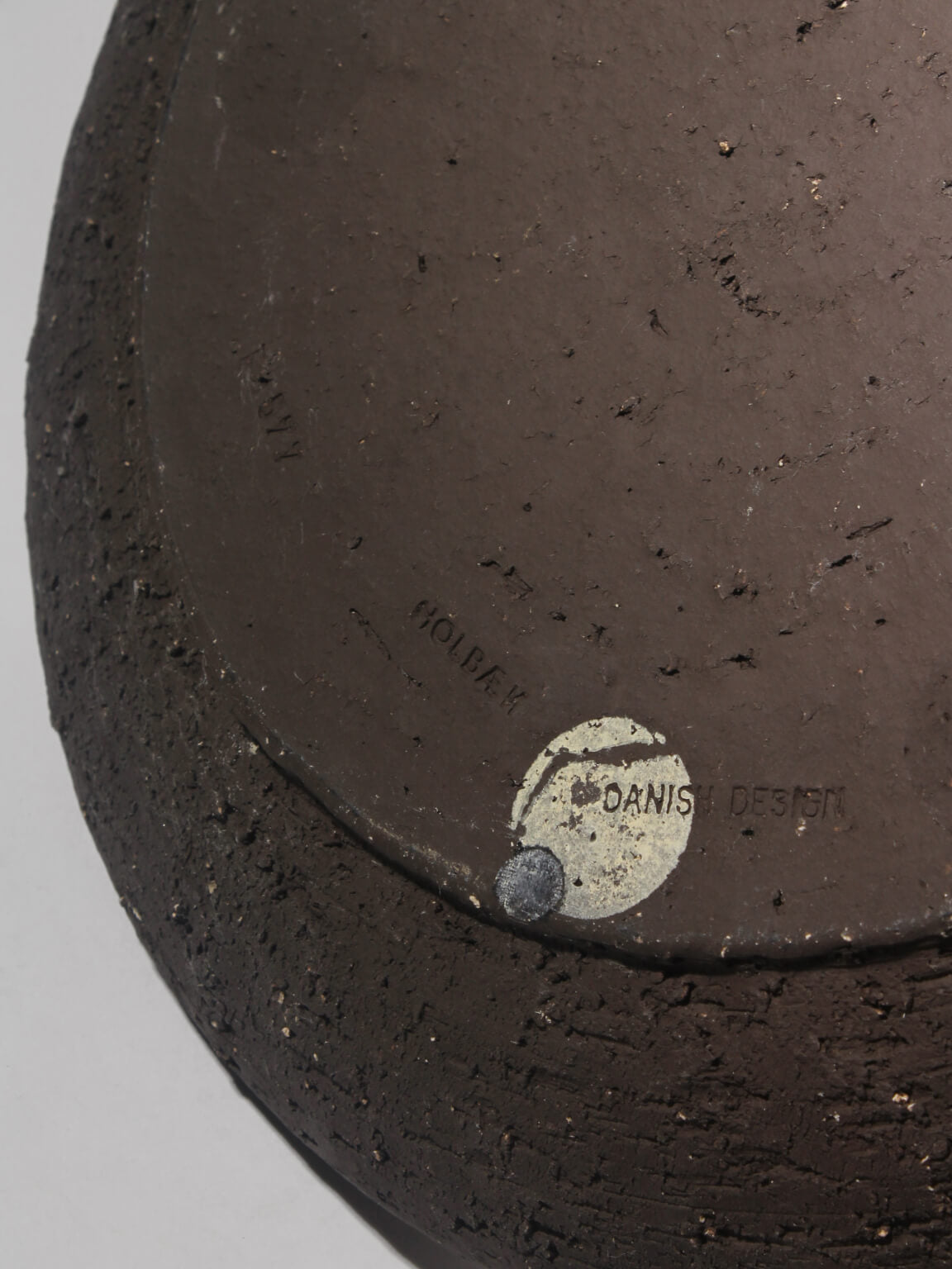 Holbæk Orange Glaze Stoneware Bowl, 1960s, Denmark — close-up