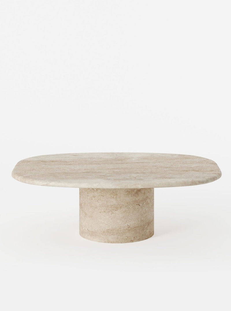 Circa Coffee Table in Travertine — detail view