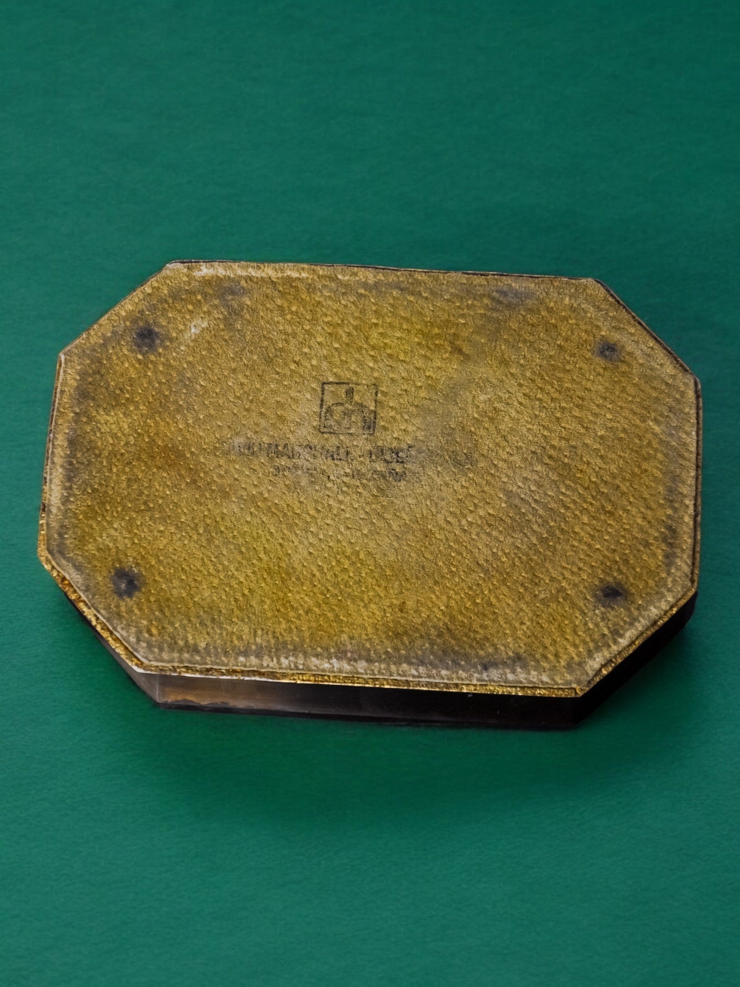 Brutalist Ashtray by David Marshall, Spain, 1970s — top view of textured brass surface