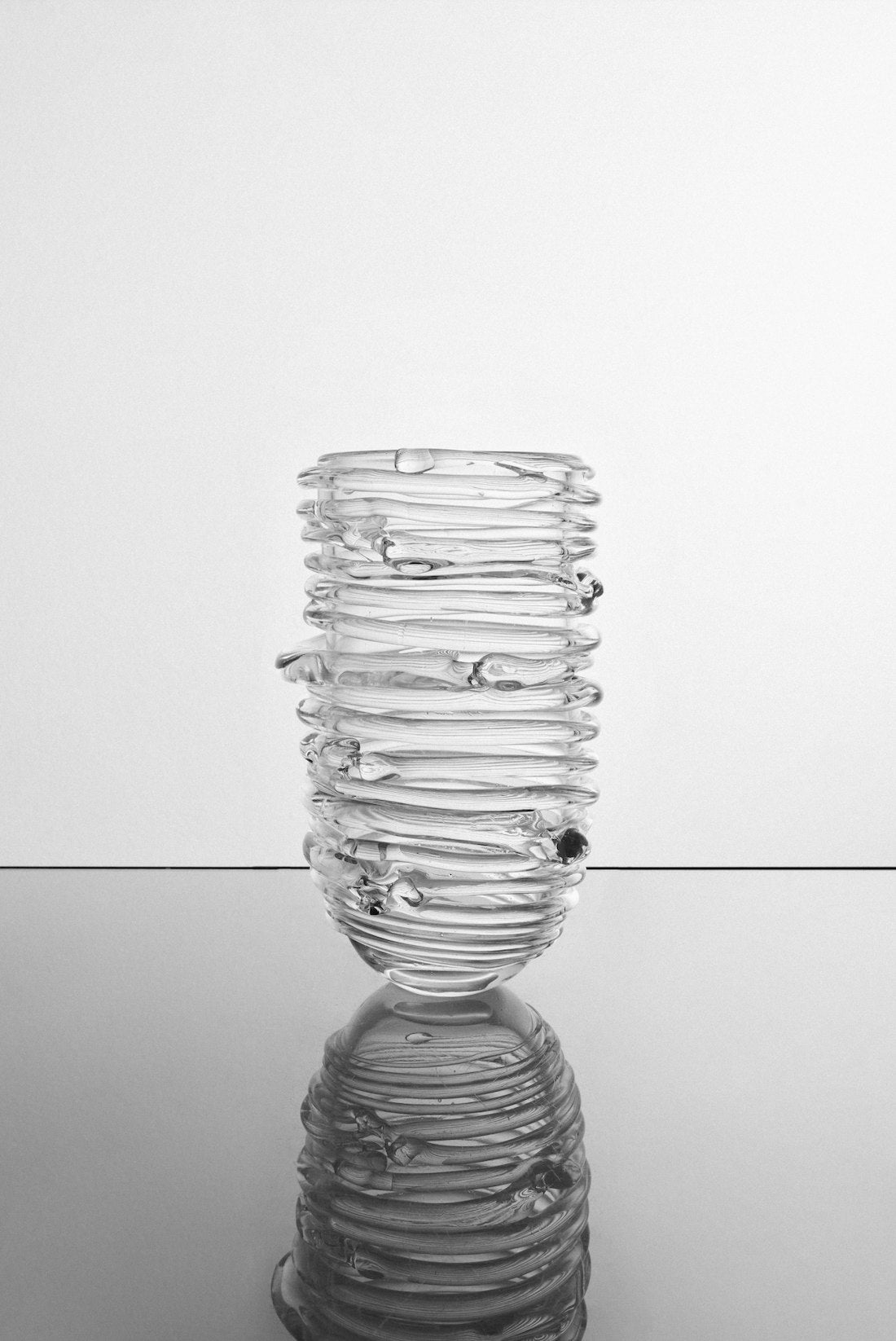 Handblown glass vase no4 — close-up