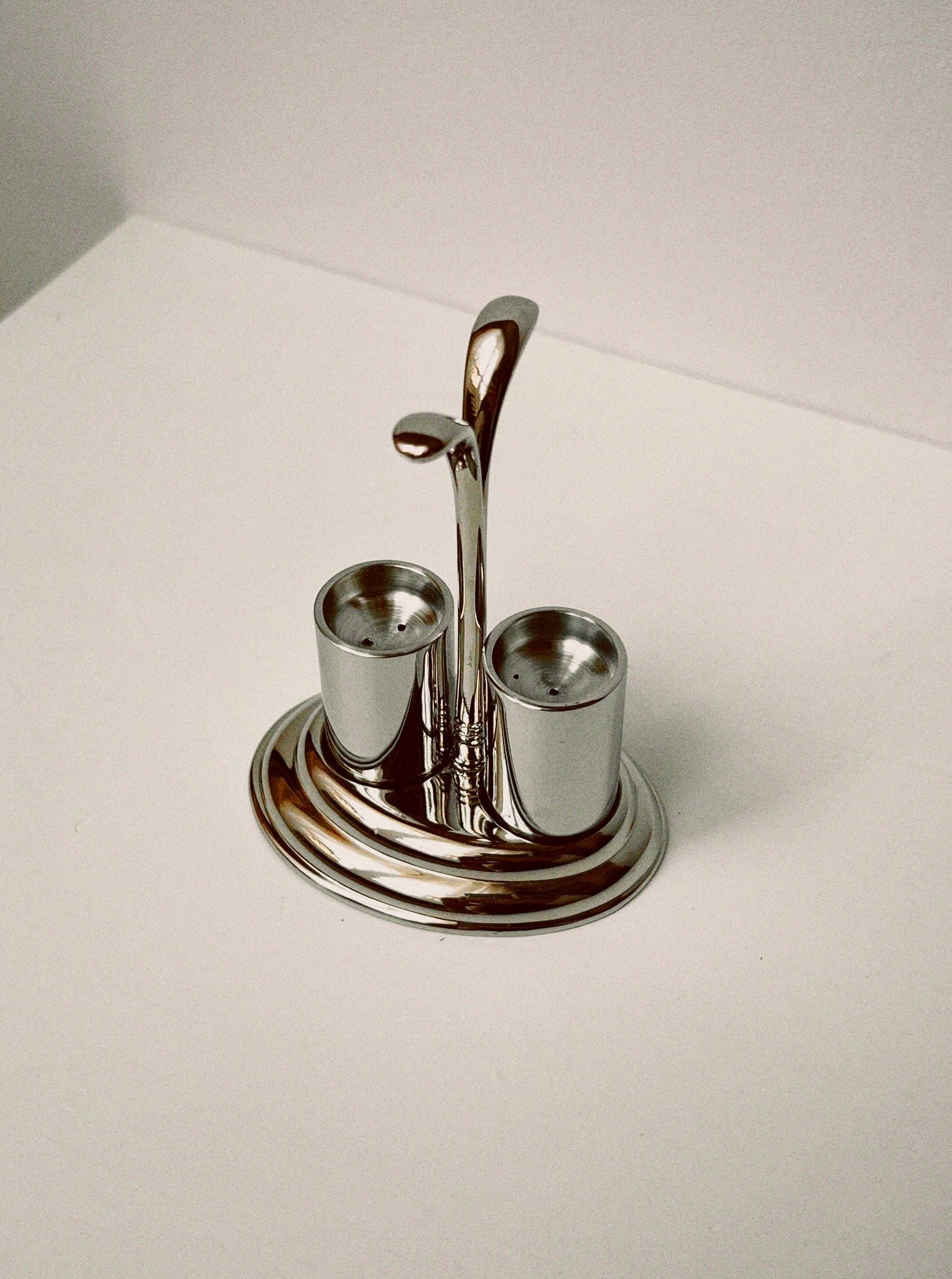 Salt & Pepper Shakers in Holder