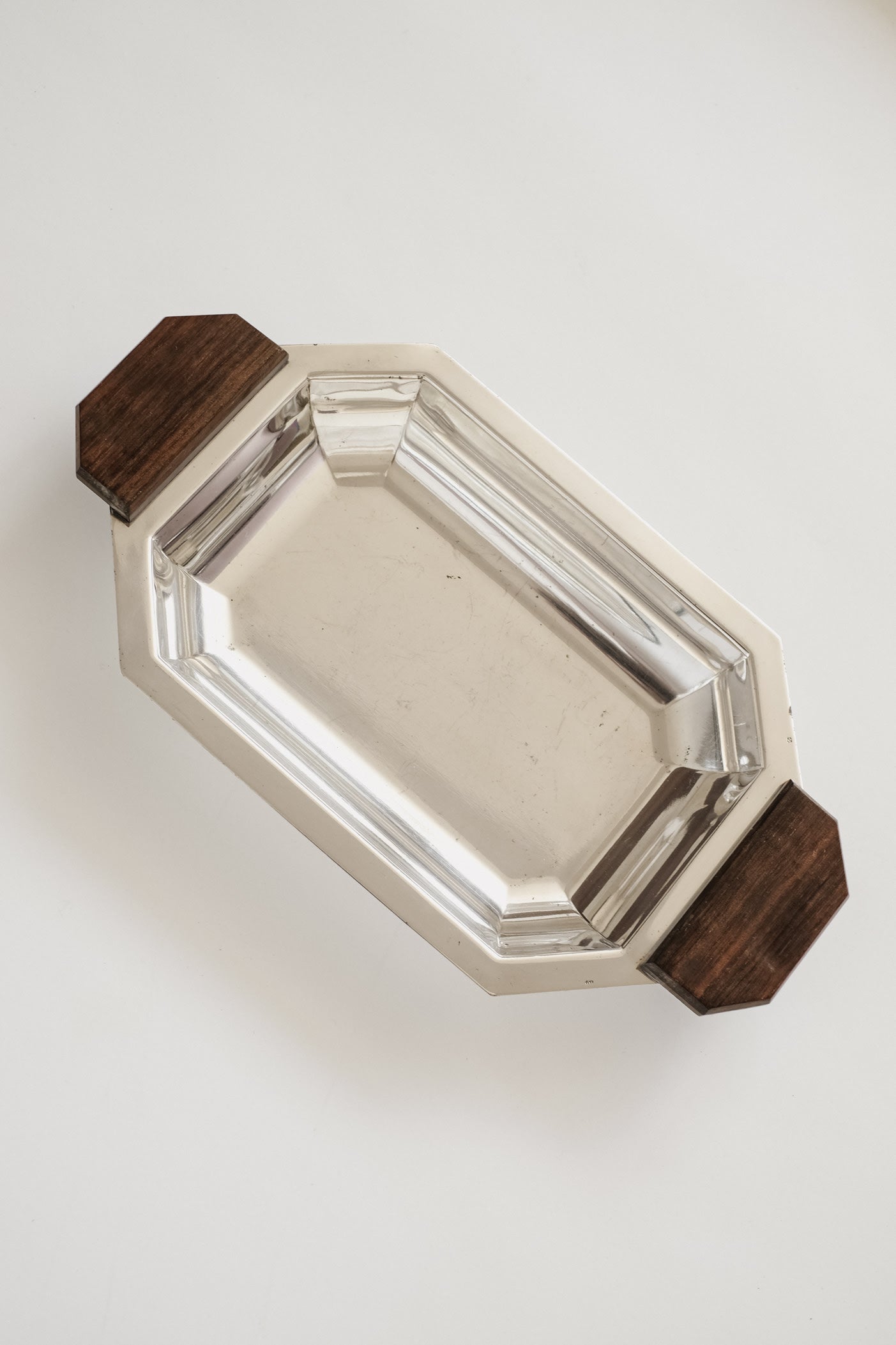 Silver-plated Art Deco Dish — detail view
