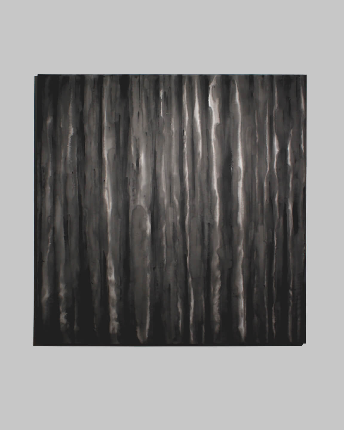 Vertical Organic Lines In Black And White By Karina Savonenko, 120x120cm by Vintage Stories | The Oblist