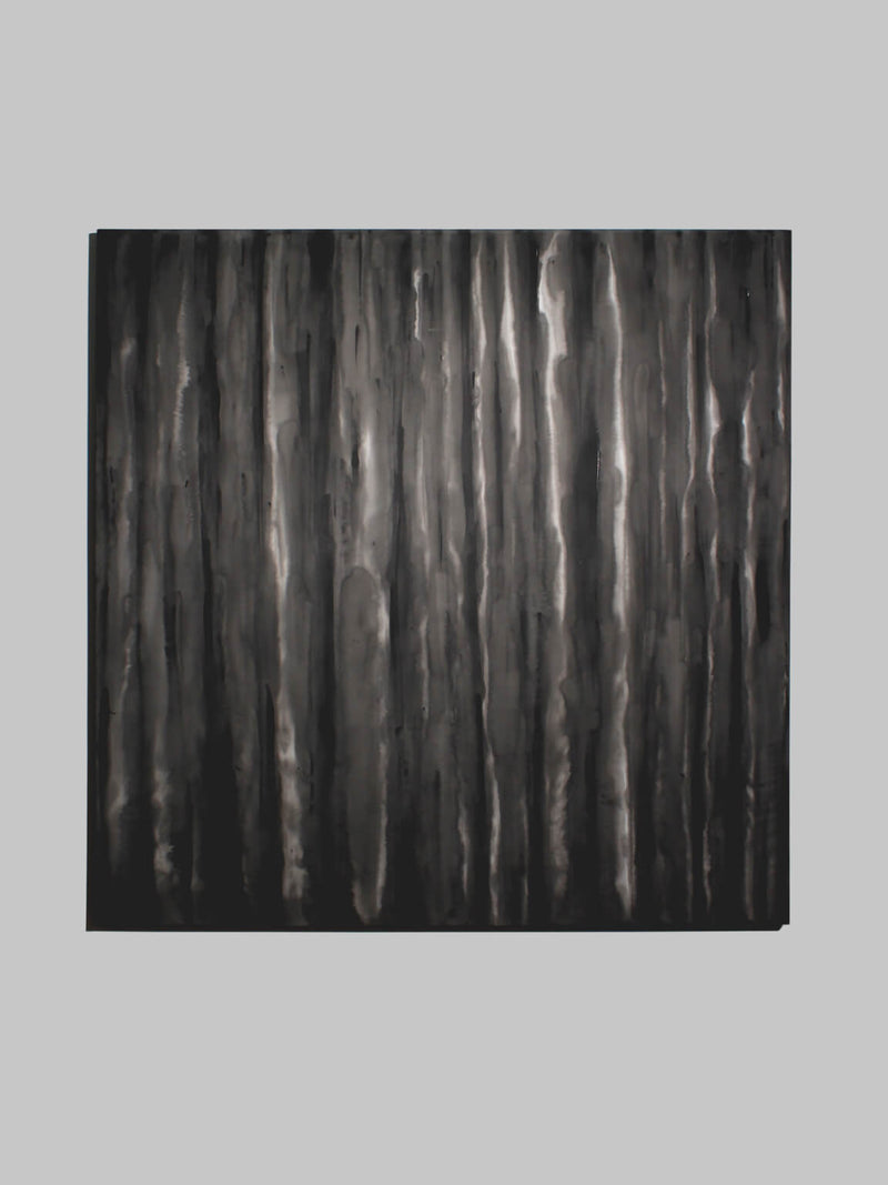 Vertical Organic Lines In Black And White By Karina Savonenko, 120x120cm by Vintage Stories | The Oblist