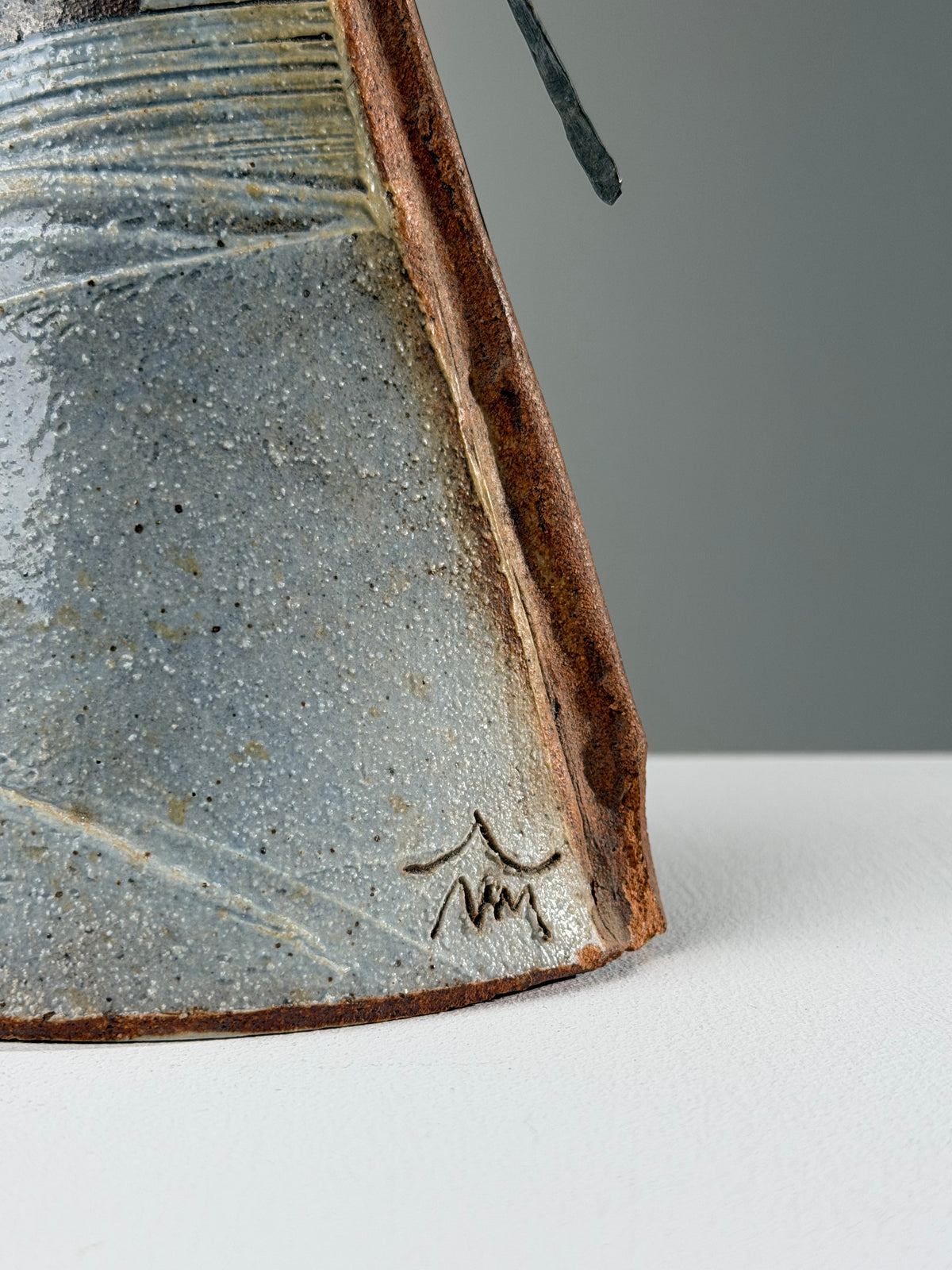 Anthropomorphic stoneware sculpture, 1960 — lifestyle setting