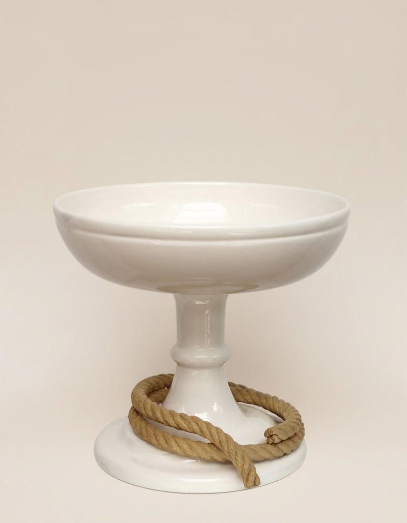 SAILOR roped ceramic white cup by Villa Arev | The Oblist — handcrafted ceramic, white color