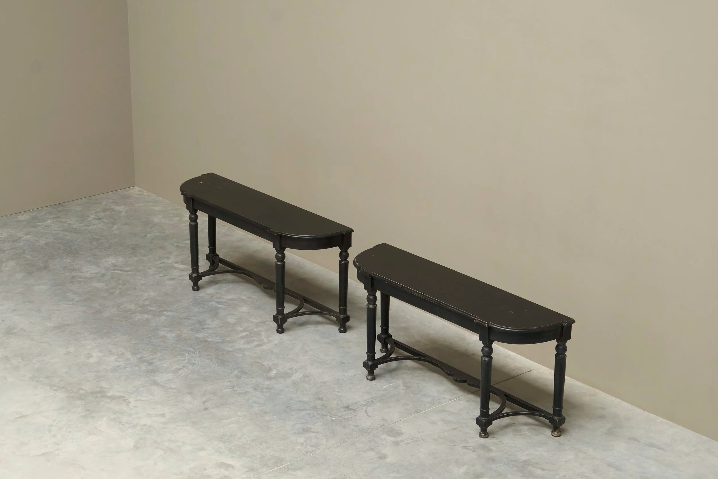 Pair of Ebonized Console Tables Early 19th Century — view 9