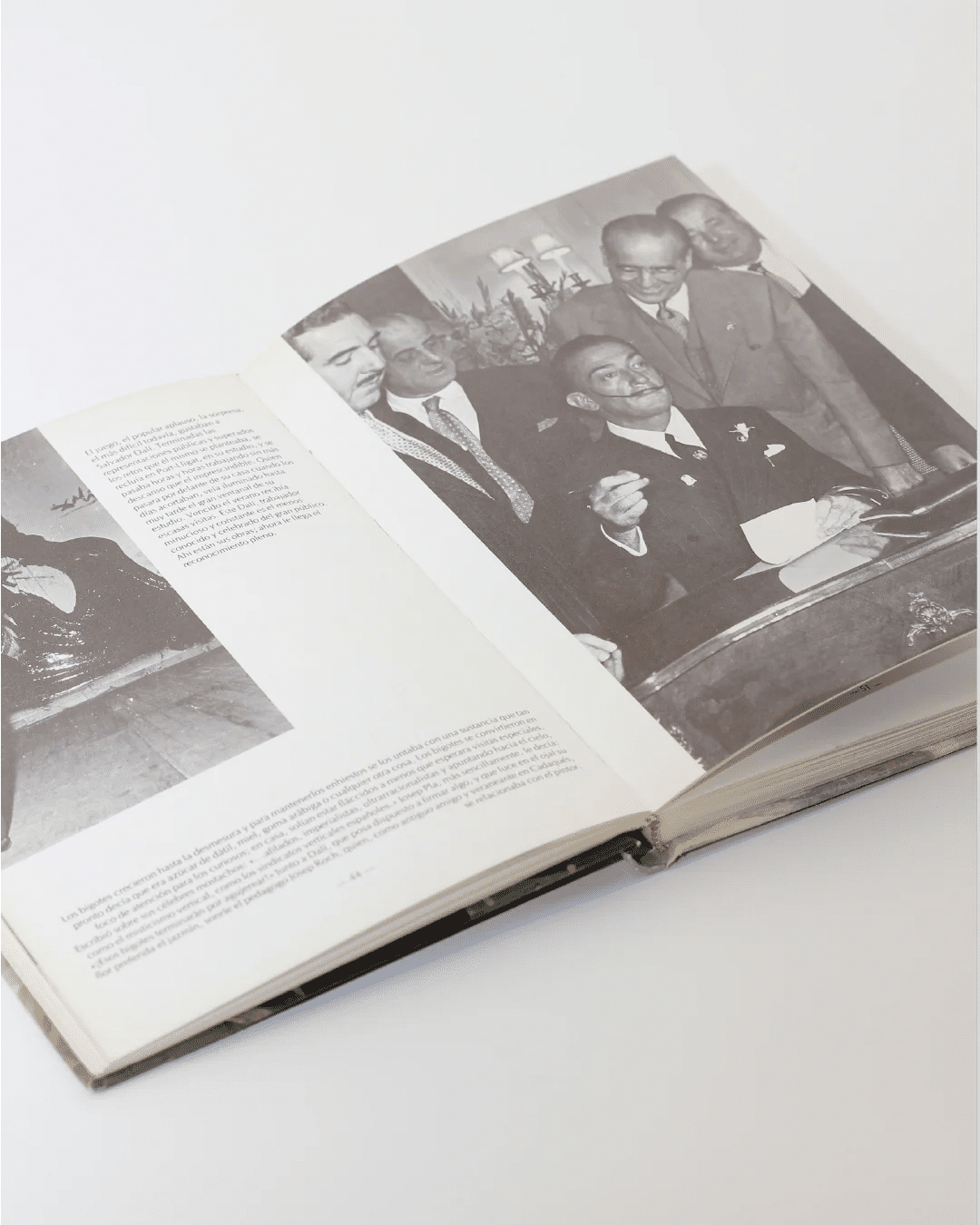 Aquel Dali Book — open view showing black and white photographs