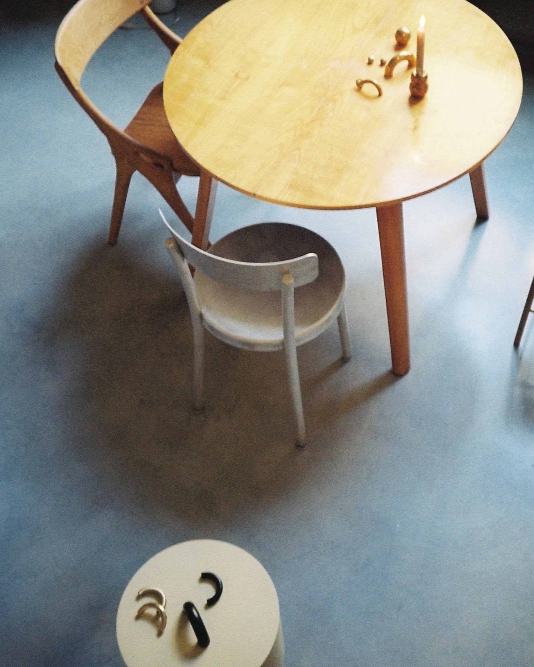 CERCLE Cabinet Pull Thin (2 sizes) — styled on wooden table in modern setting