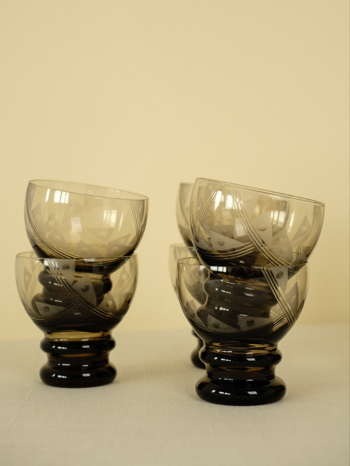 Smoked Glass Aperitif Set — lifestyle setting