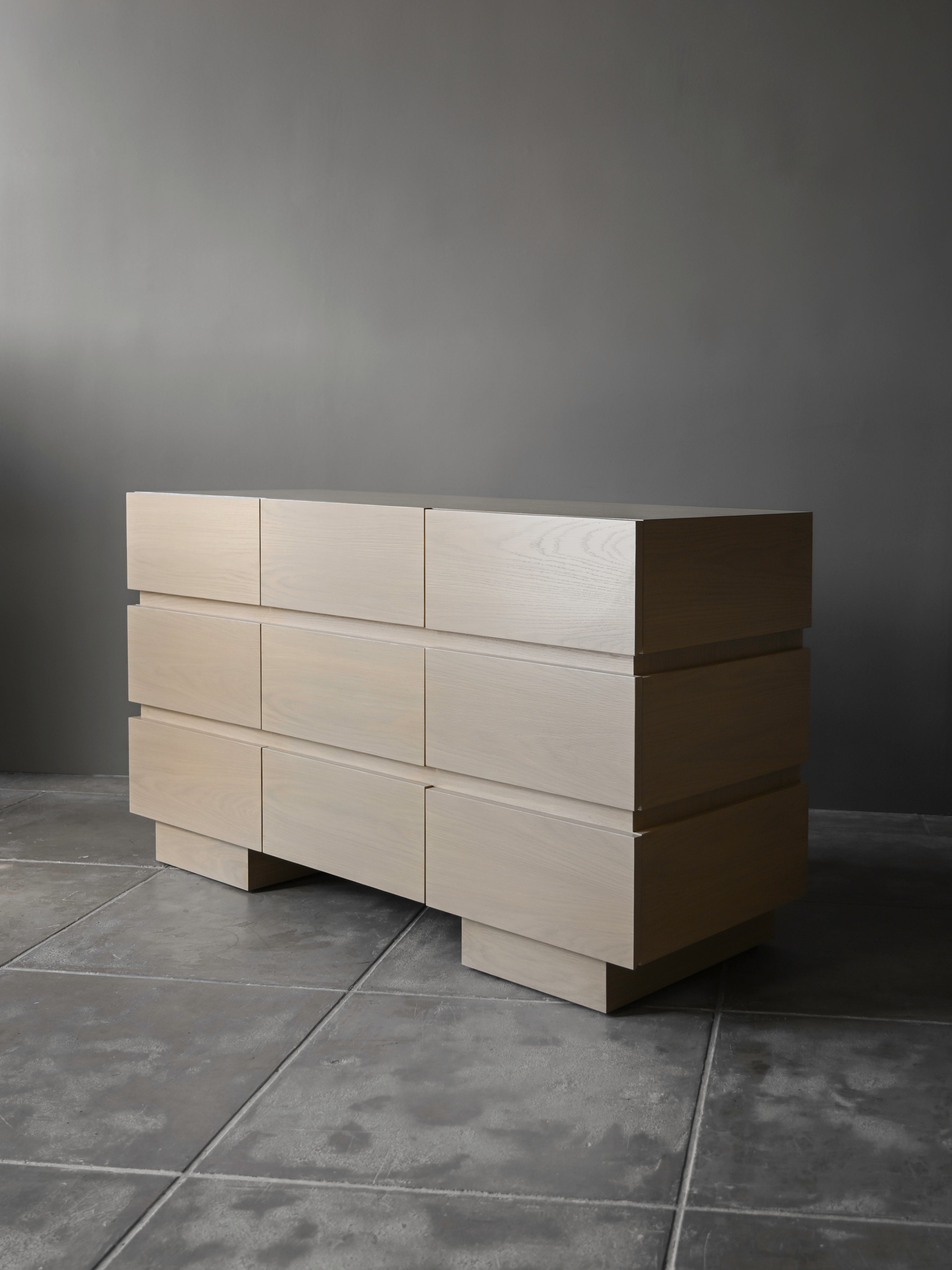 Château Bleached Oak Dresser — side angle