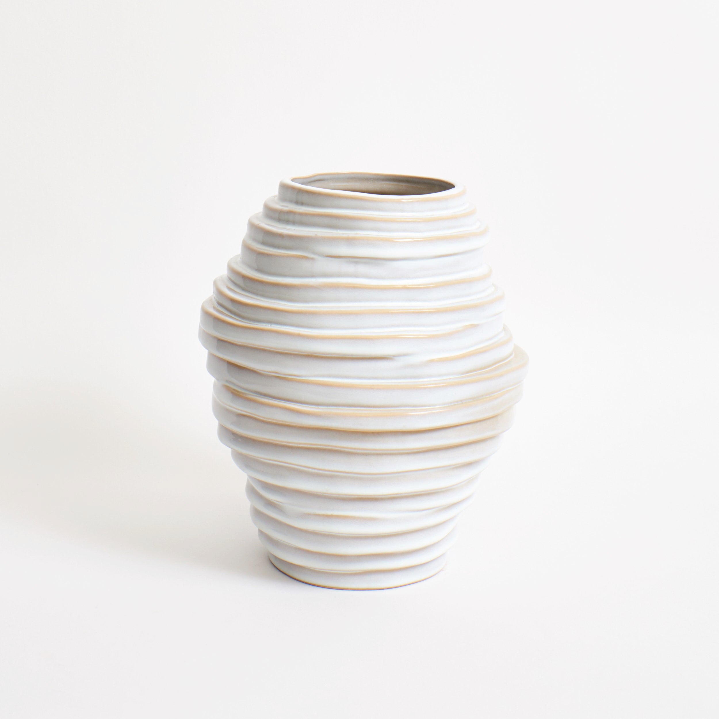 Alfonso Vase in Graphite — close-up of textured ceramic surface