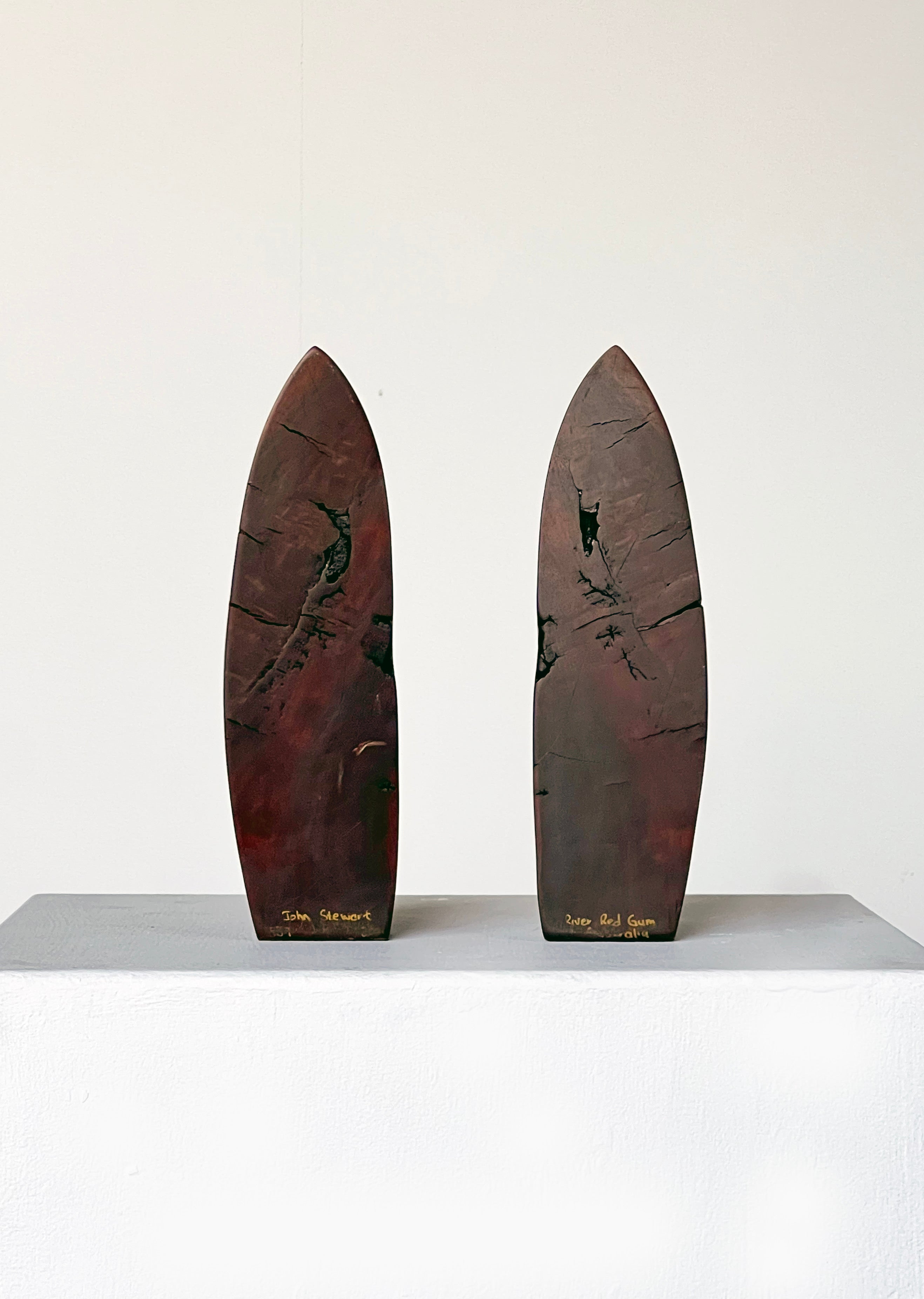Geometric Burl Bookends by Jonathan stewart — lifestyle setting