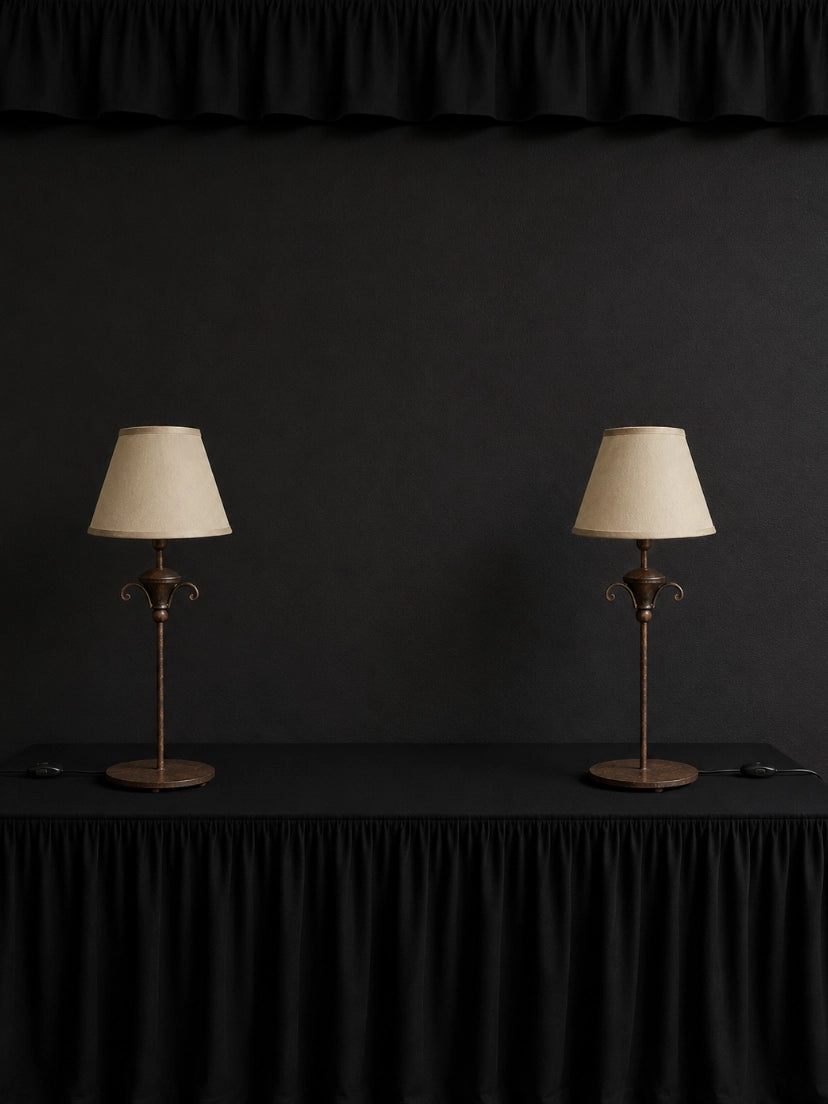 ARTE-LUCE Italian Artisan Table Lamp — side angle