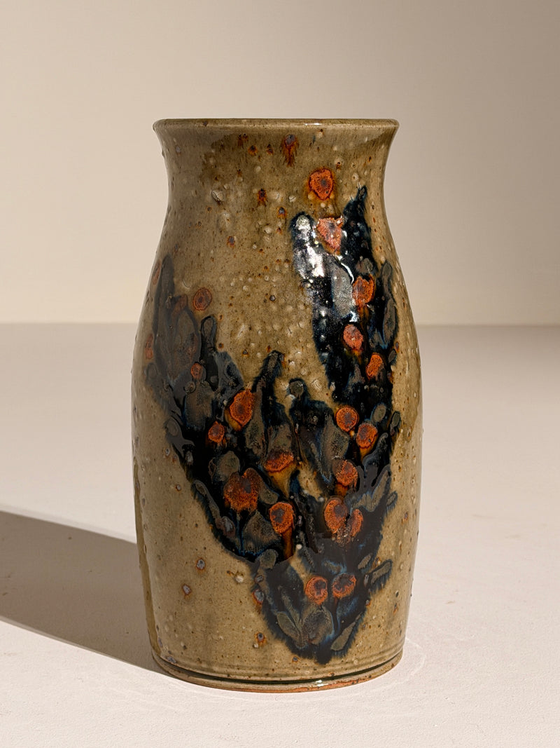 Large Glazed Stoneware Vase by Poterie de la Gauche, 1970 | The Oblist — handcrafted earthy tones