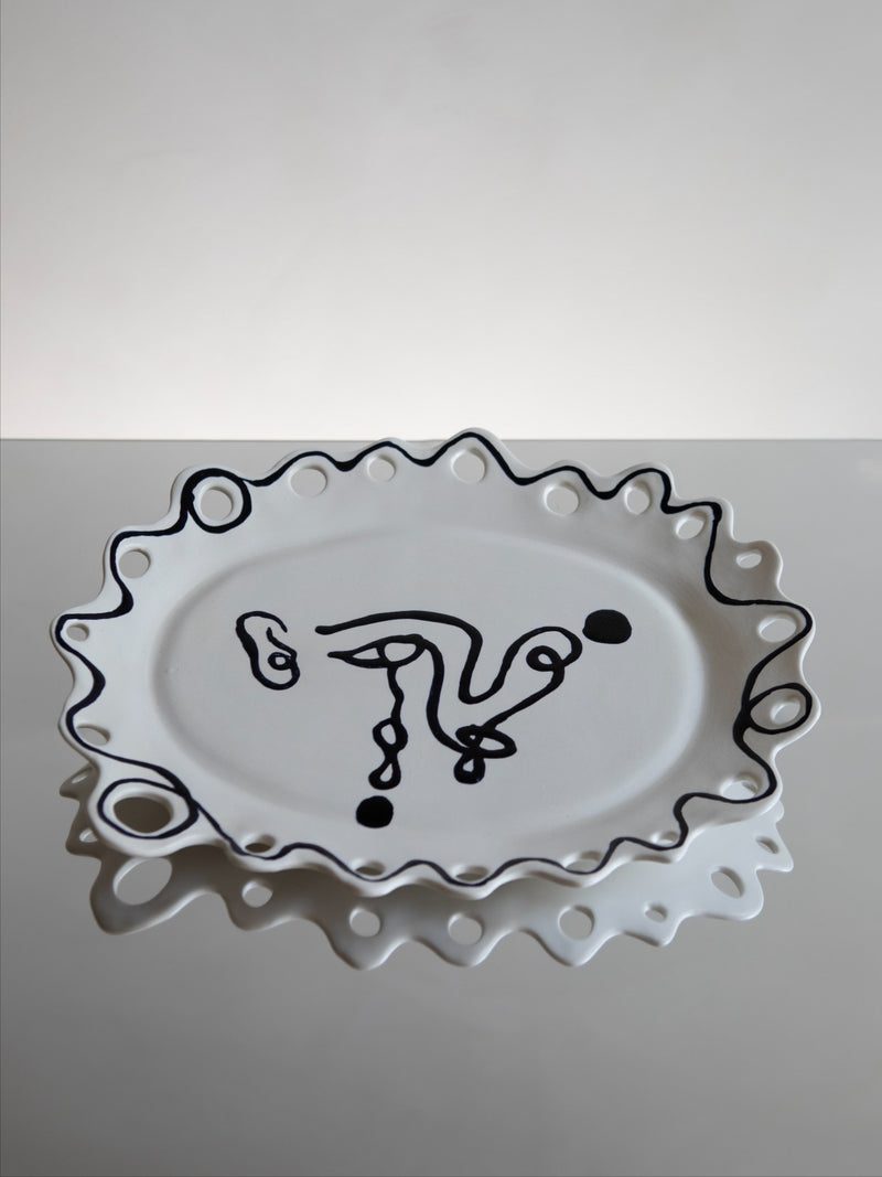 Hand Painted Wish Platter Dish in Ceramic and Earthenware by House of Quentin Jones | The Oblist