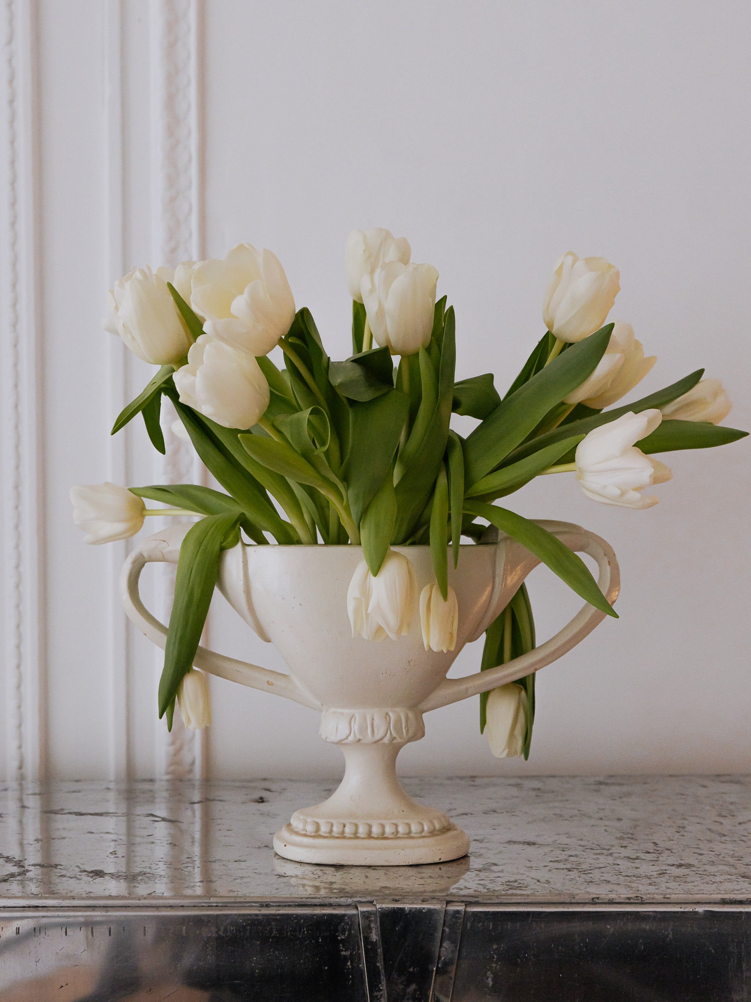 Orchid-Handled Vase — close-up