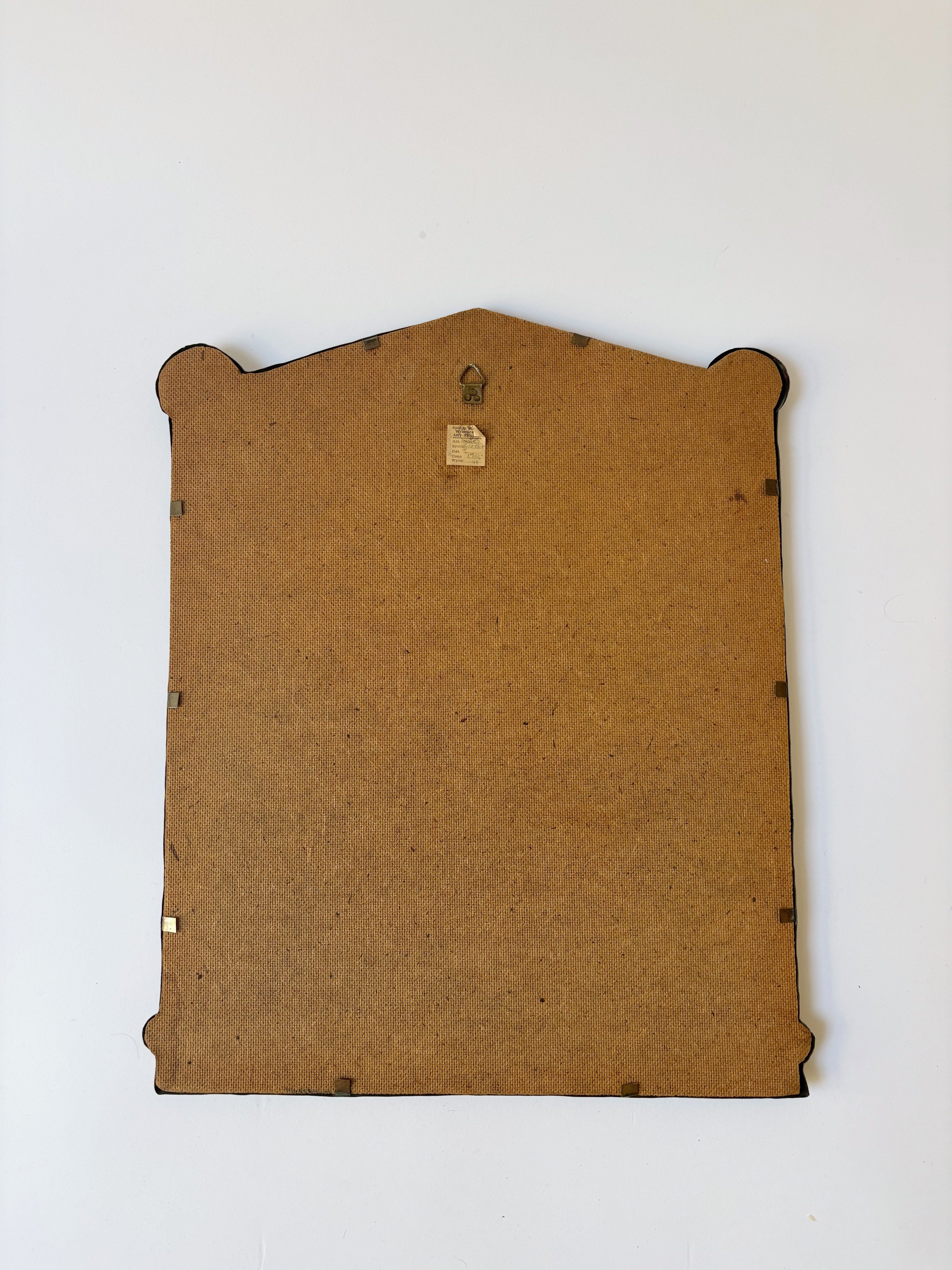 Repoussé Folk Art Copper Frame, c. 1970's-1980's Poland — lifestyle setting
