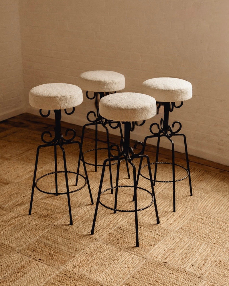 French Wrought Iron Stools by Passé The Store | The Oblist