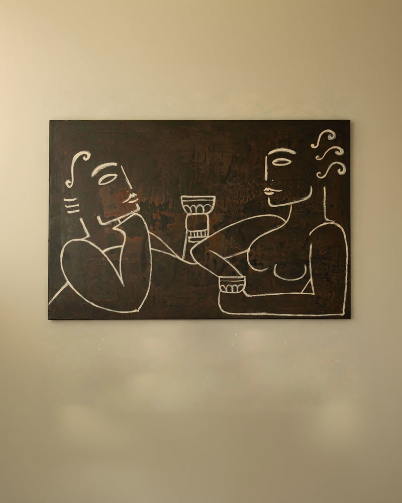 Le Moment - Painting by Claire de Wolf | The Oblist — contemporary wall art, earthy tones