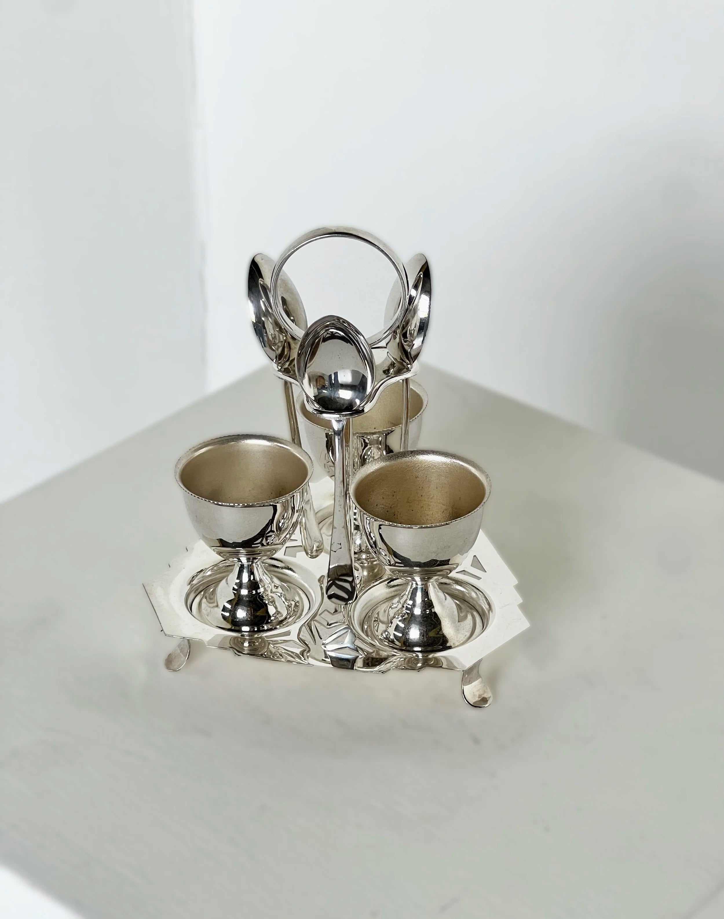 Ornate Egg Stand — side angle