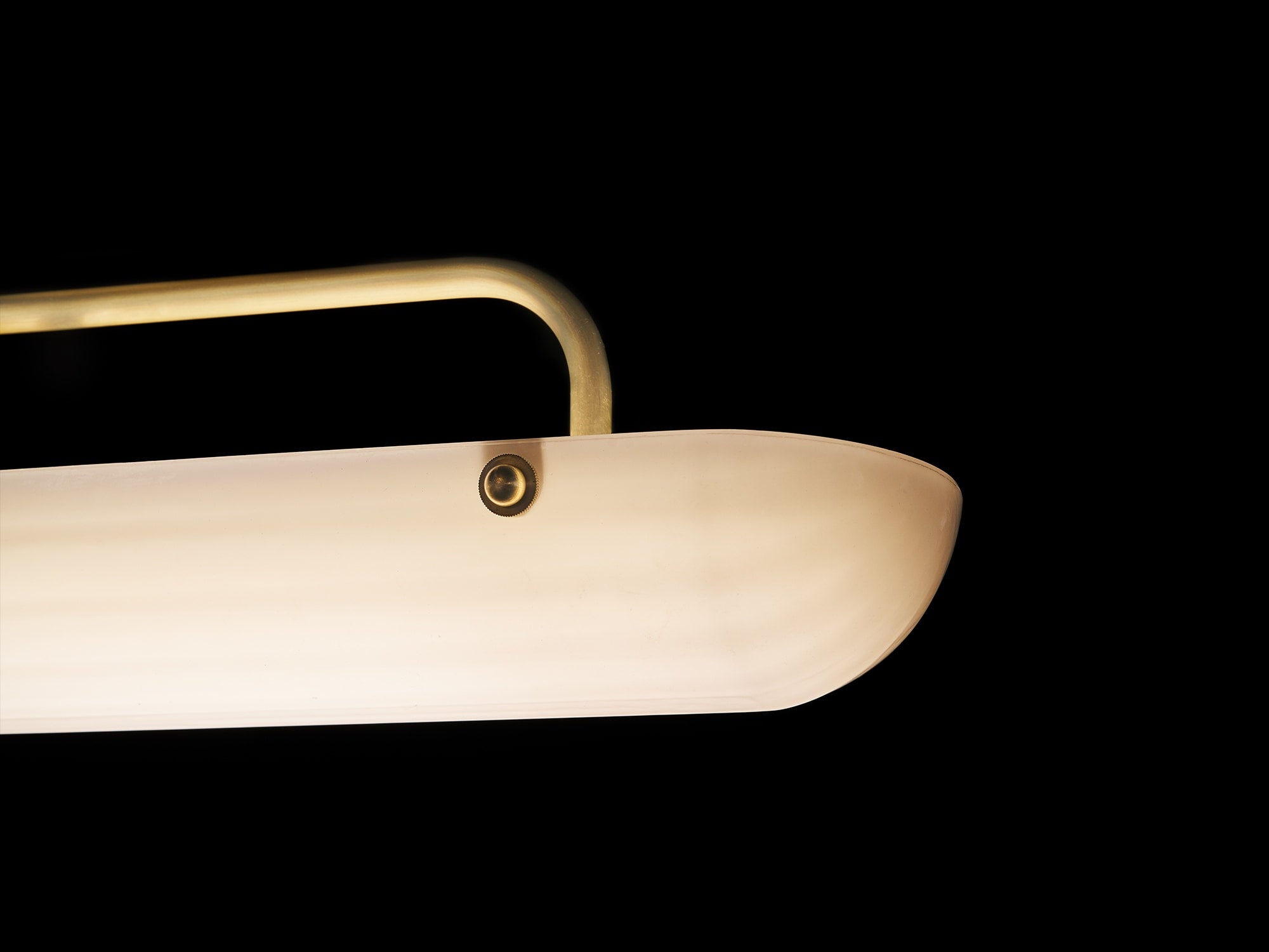 Eos Quartz Colored Blown Glass and Brass Pendant Lamp