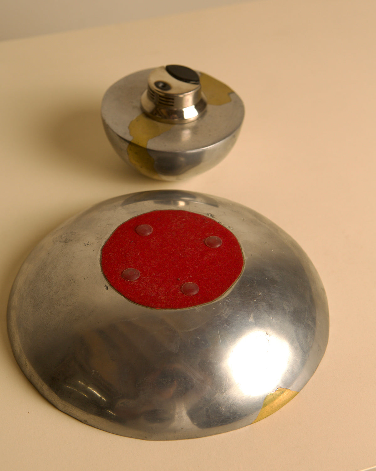 Ashtray and lighter set by David Marshall, 1960s — alternate view