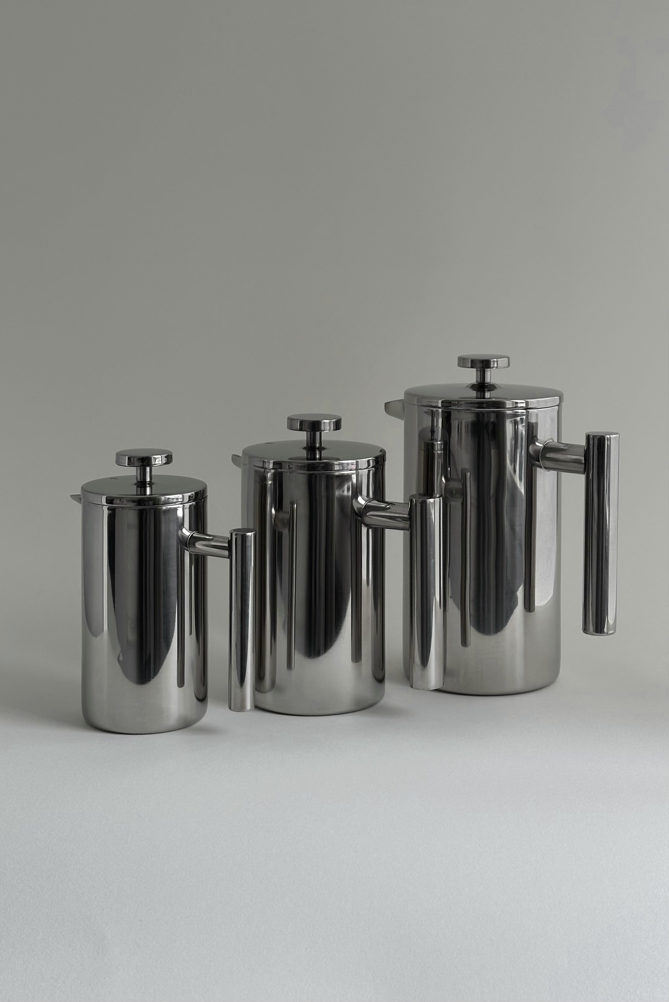 'HEDONISM' stainless steel french press by CARRARA Studio | The Oblist