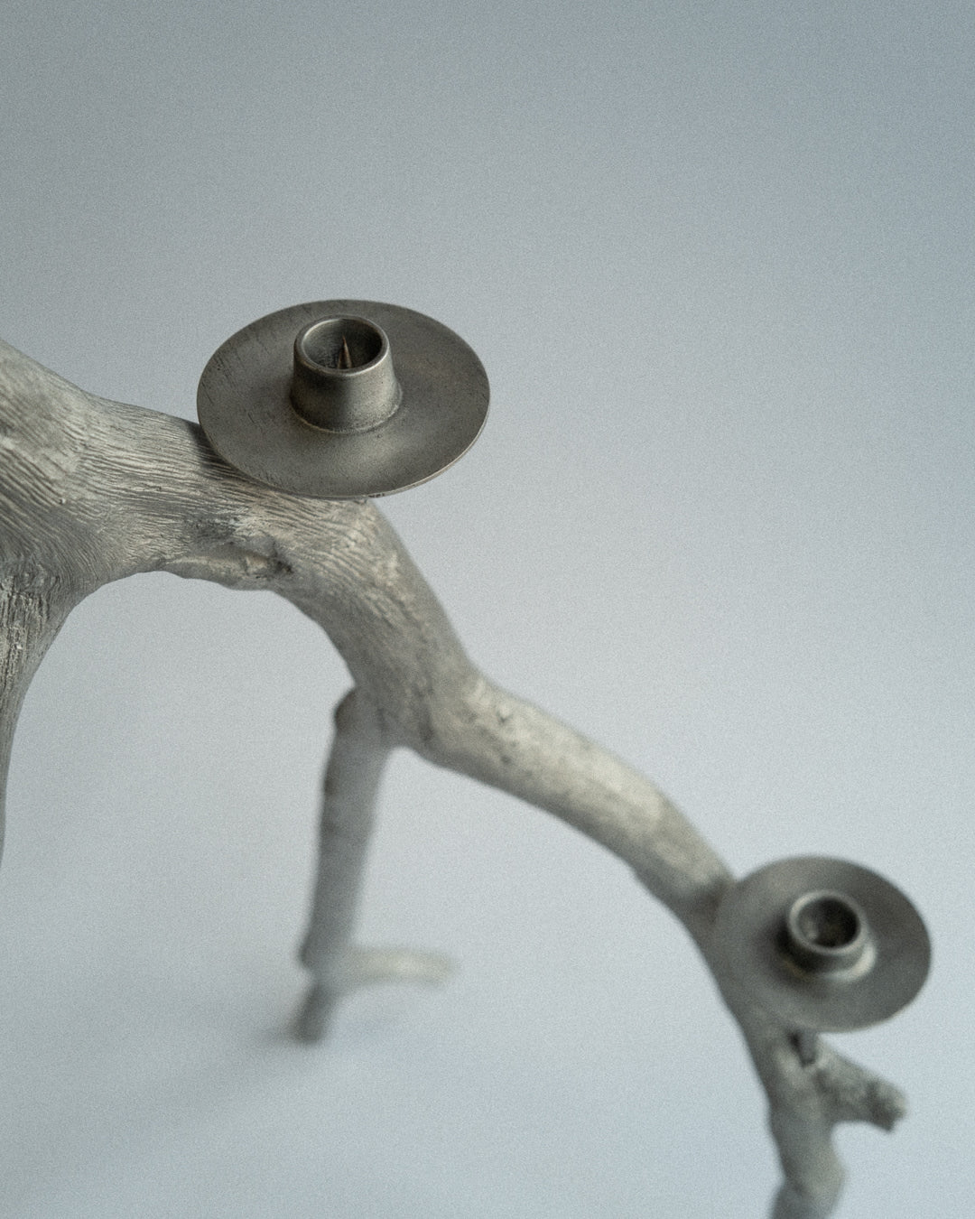Wild Hazel Candelabra Candle Holder in Cast Aluminium Metal — lifestyle setting