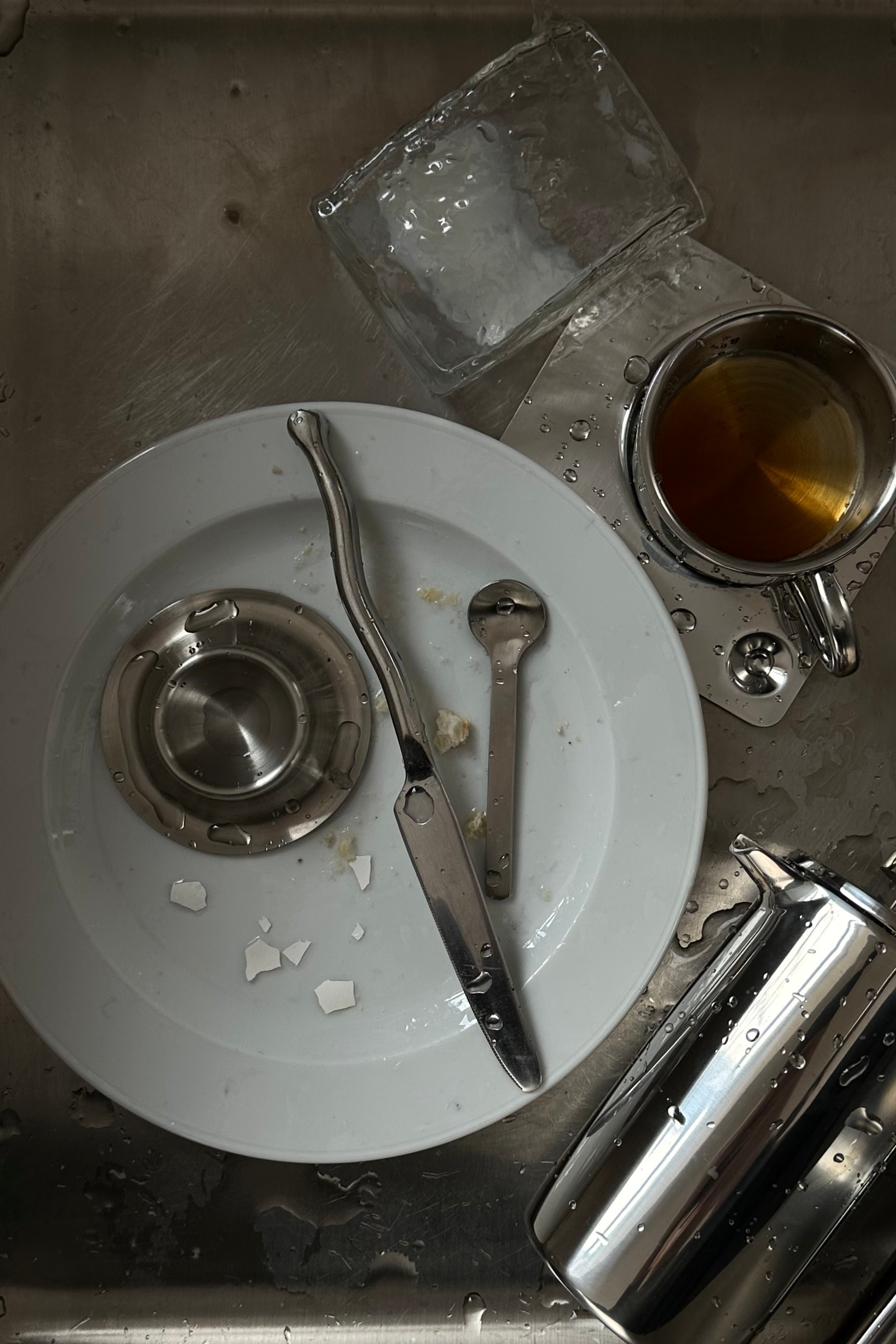 'HEDONISM' stainless steel cup with saucer — view 10