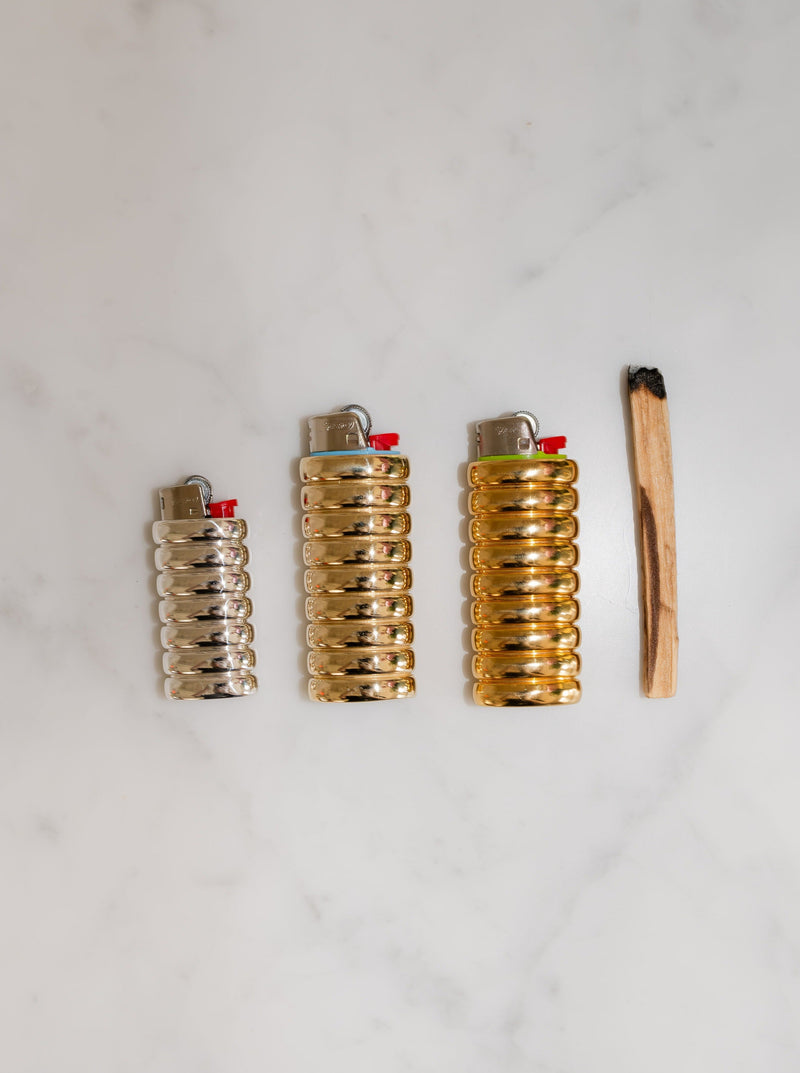 Gio Mini Lighter Holder by FRY POWERS | The Oblist — metallic finish, modern design