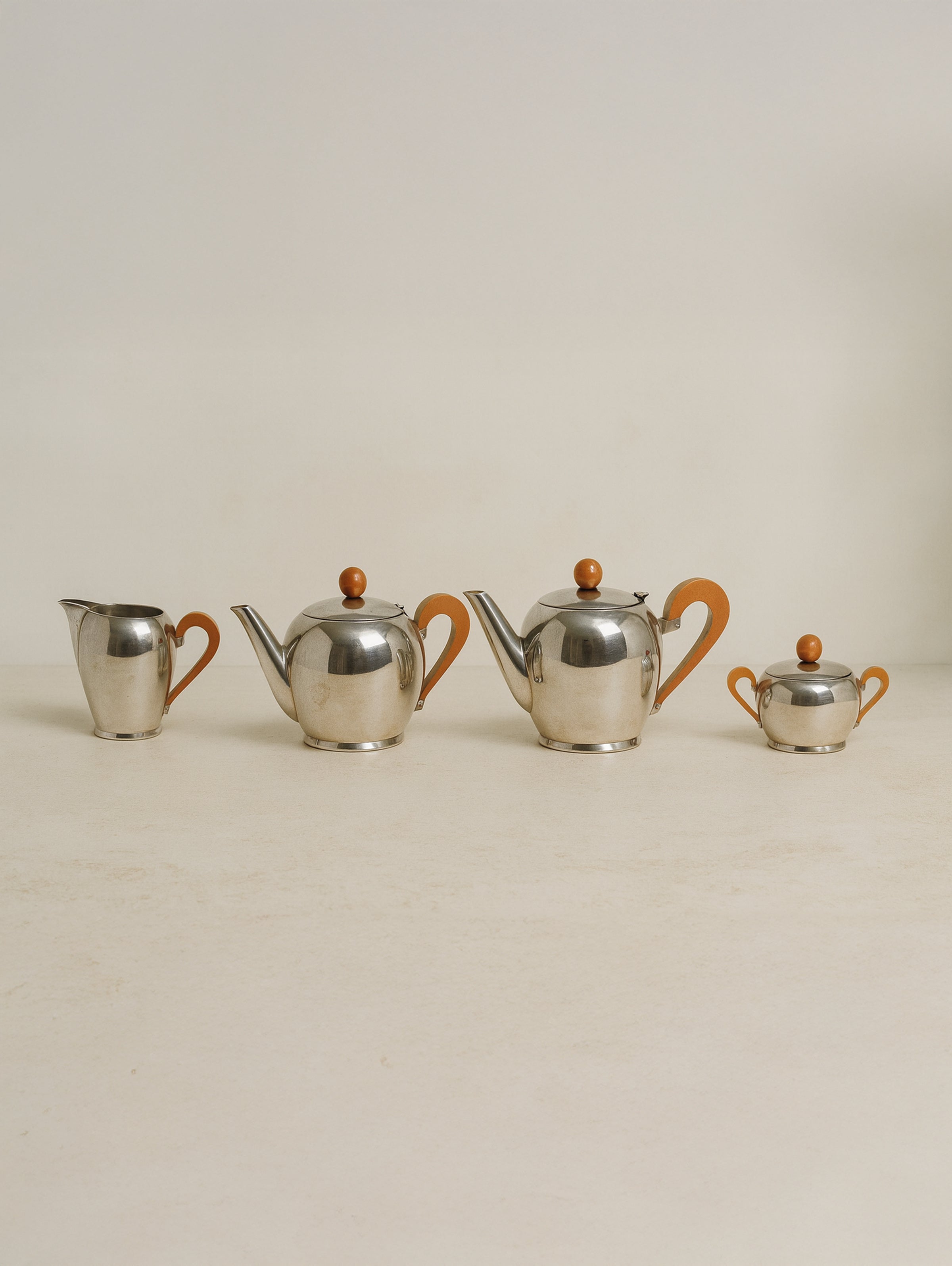Art Deco Tea/Coffee Set ‘Bombè’ by Alessi