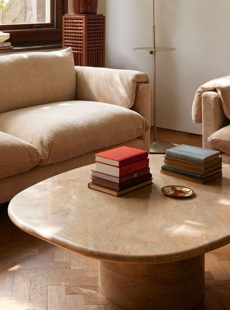 Circa Coffee Table in Breccia Oniciata Marble by Lemon | The Oblist