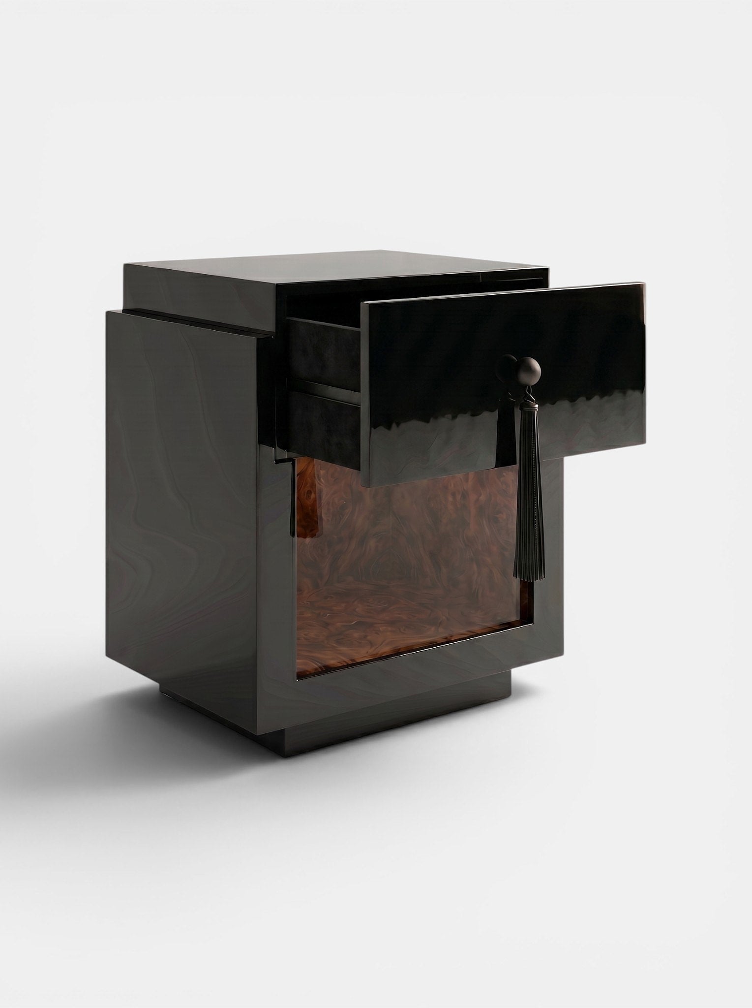 Leo Black And Dark Burl Wood — detail view